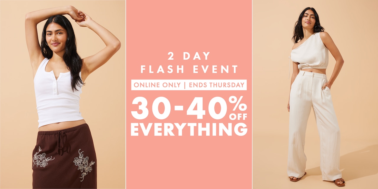 2 Day Flash Event. Online Only Ends Thursday