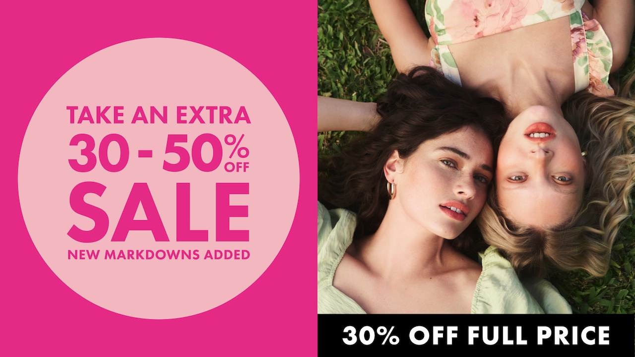 Take An Extra 30% Off Full Price Sale. New Markdowns Added. 