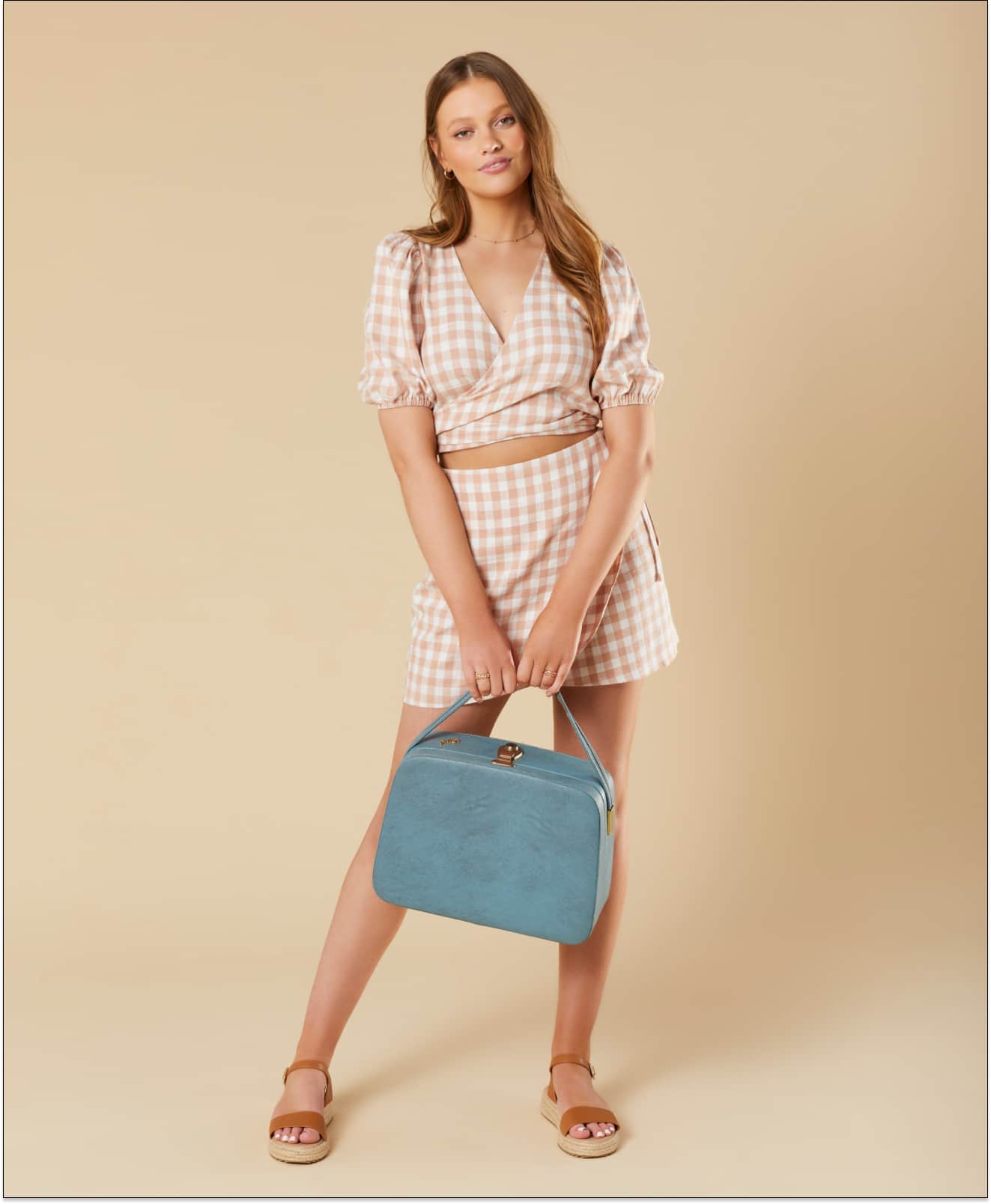 Green Gingham Delight  co-ordset main image 1