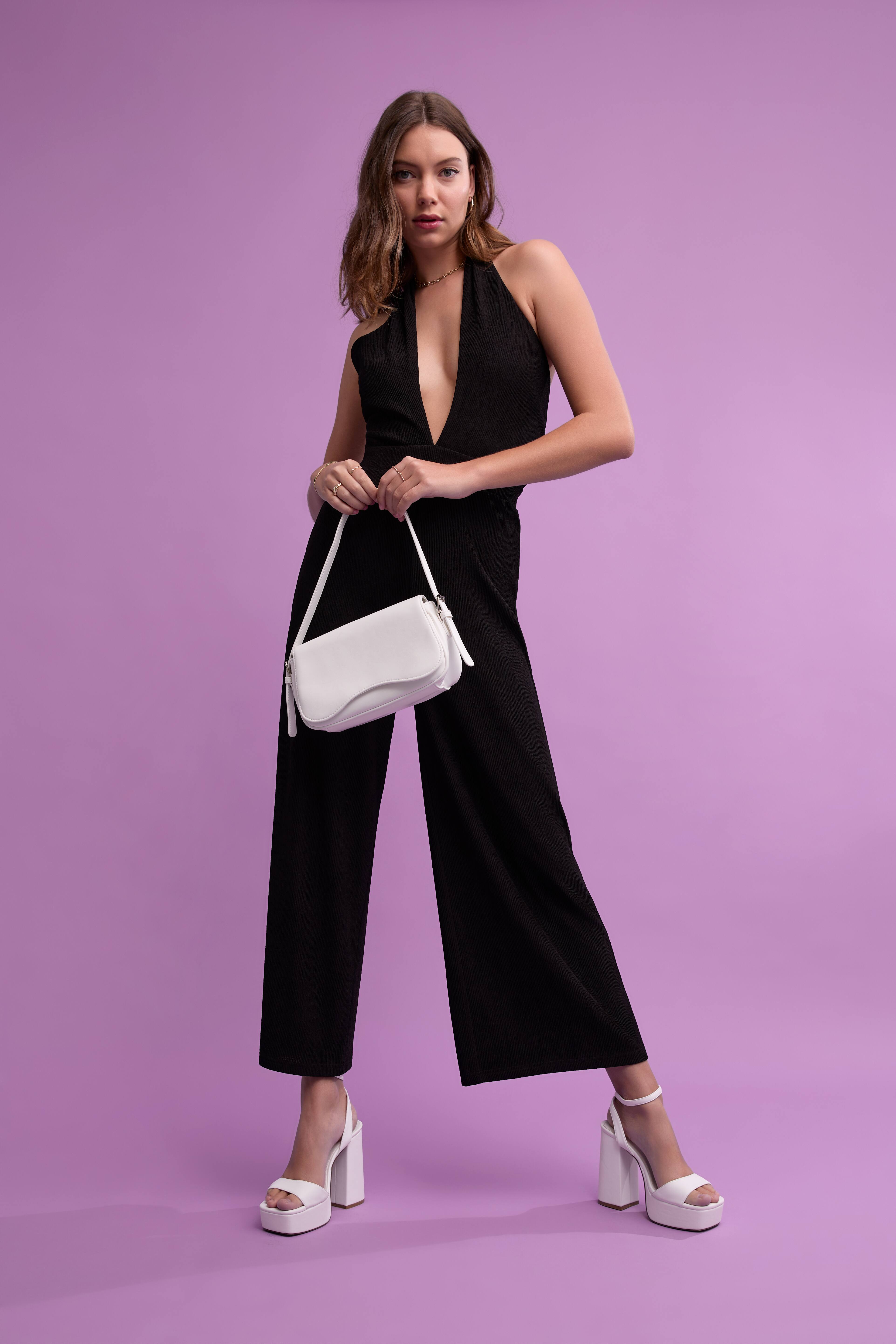 Black Knit Jumpsuit