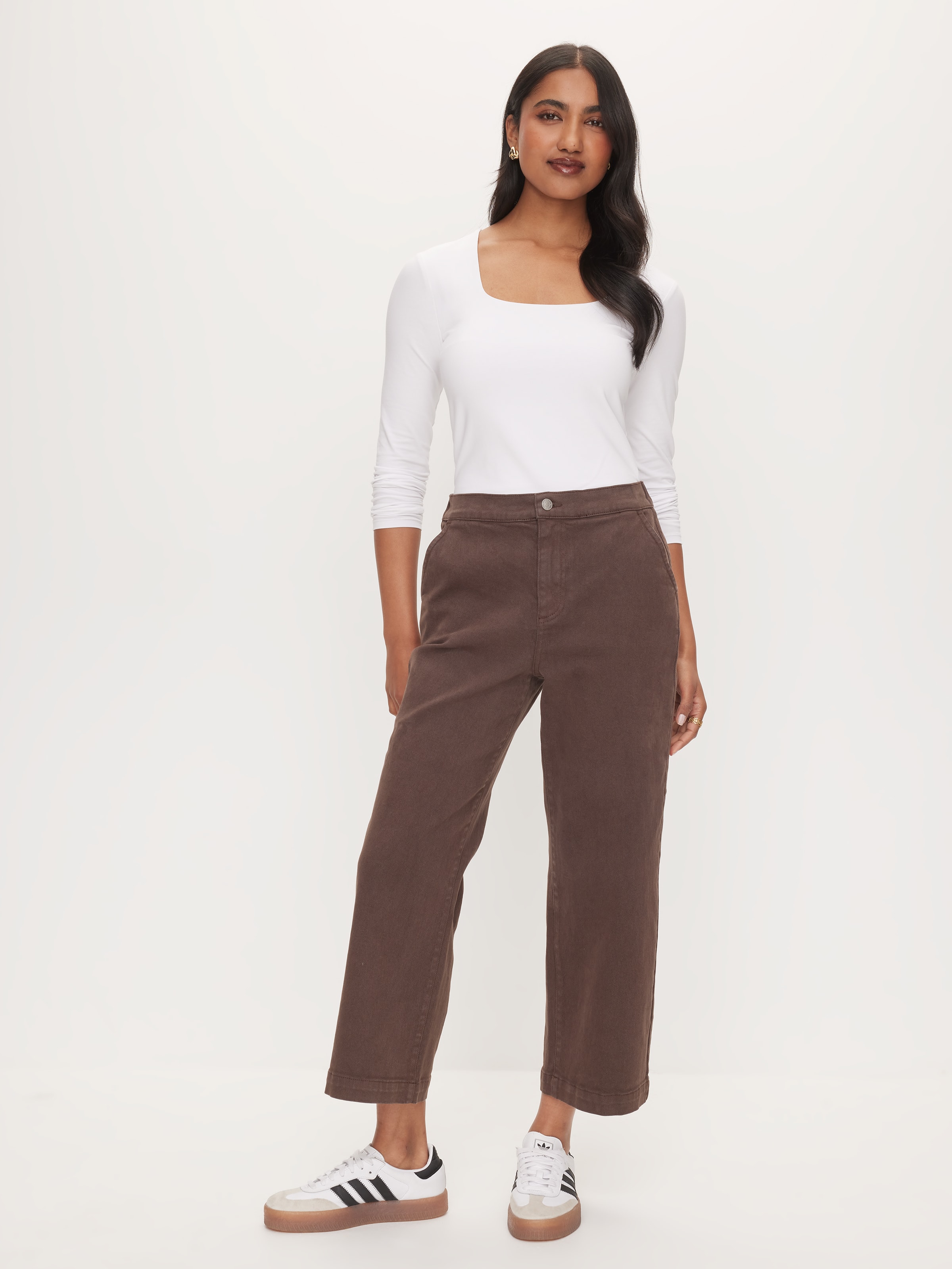 Square Neck Long Sleeve Top