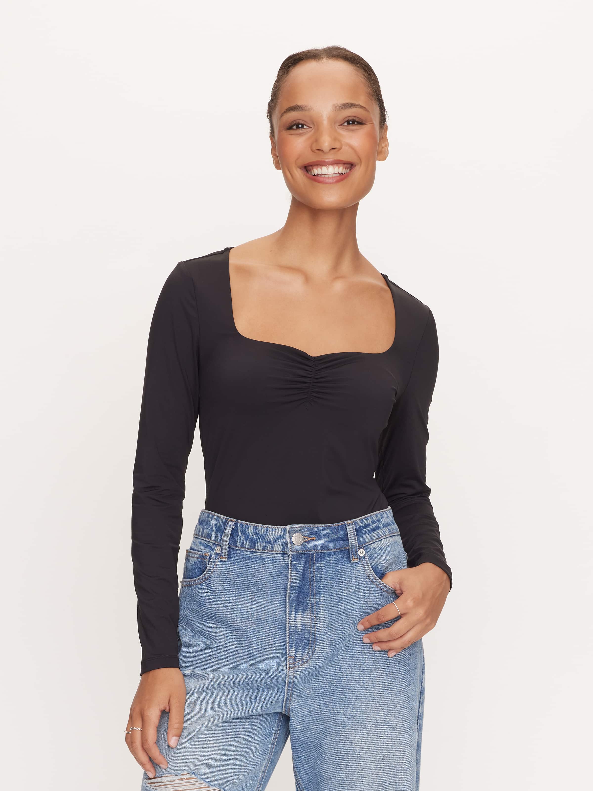 Super Soft Sweetheart Long Sleeve Top