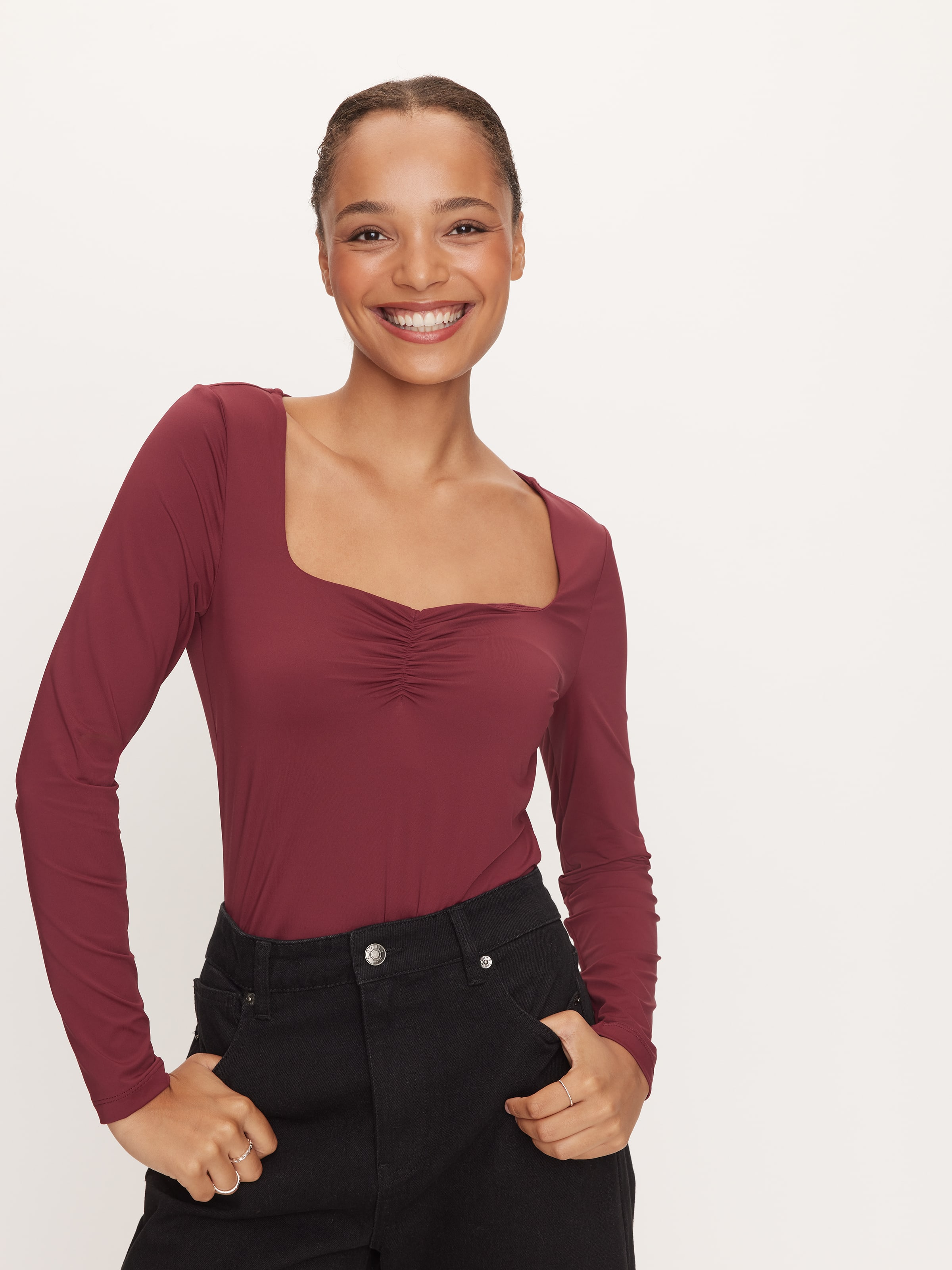 Super Soft Sweetheart Long Sleeve Top