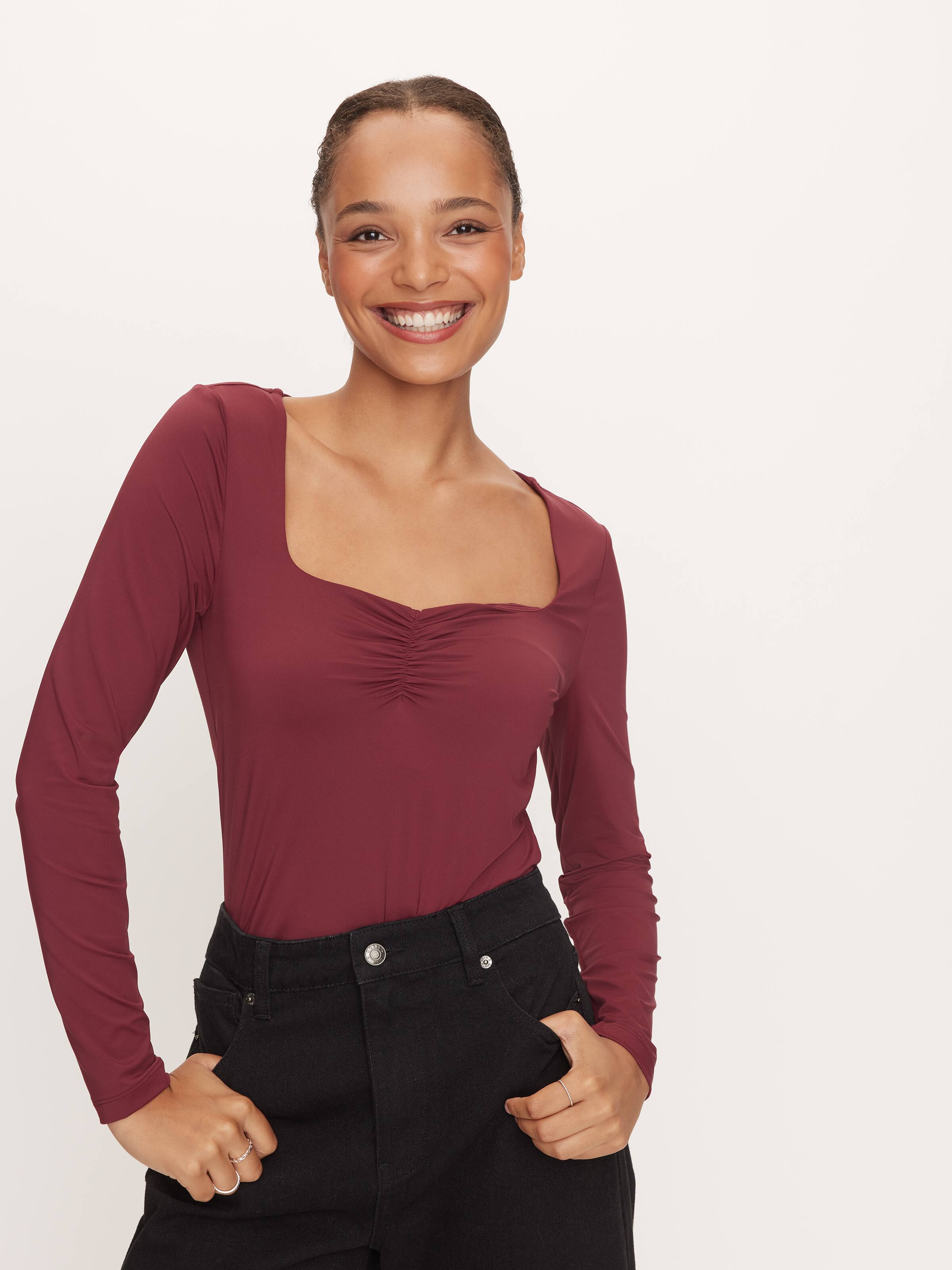 Super Soft Sweetheart Long Sleeve Top