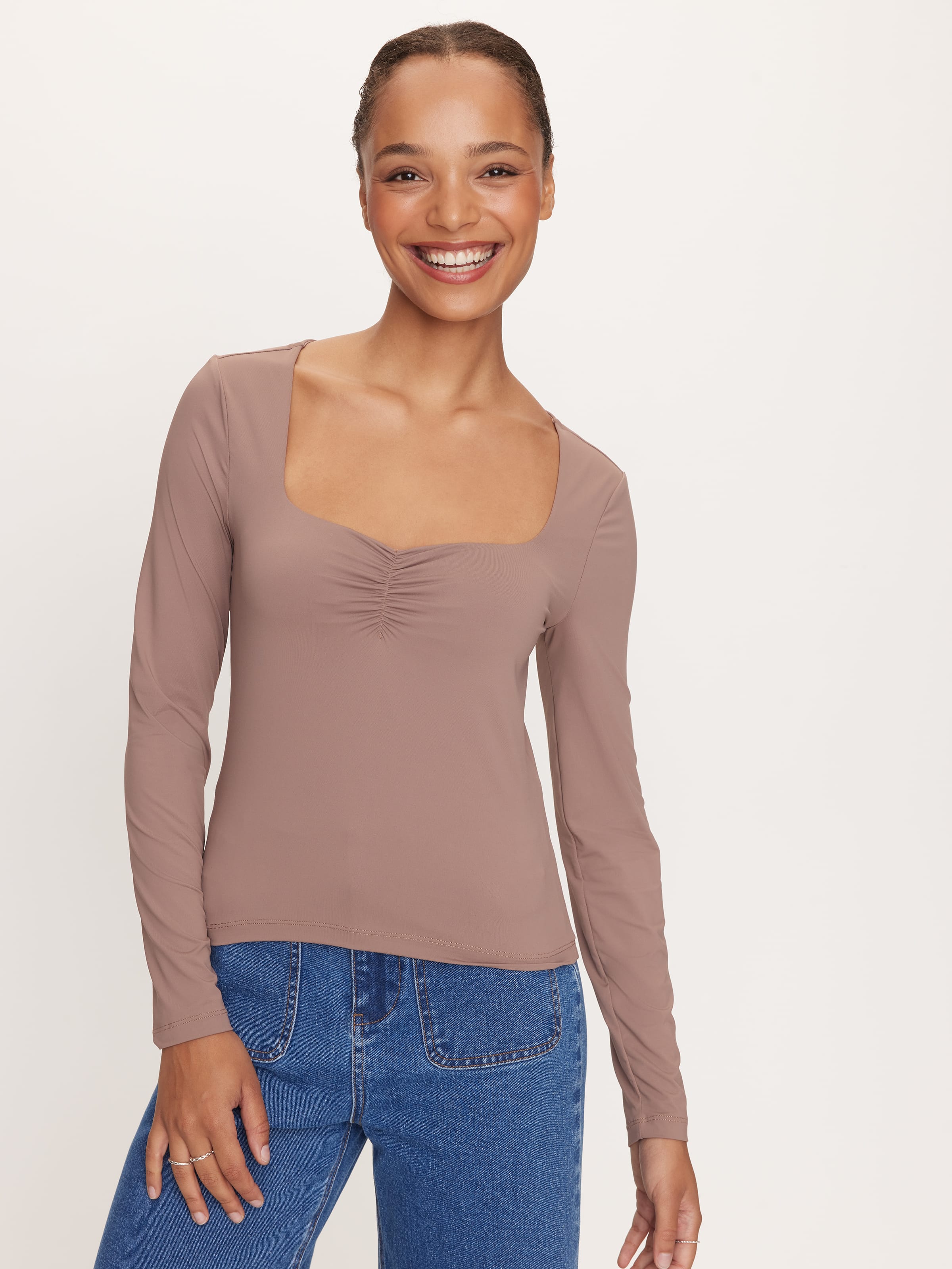 Super Soft Sweetheart Long Sleeve Top