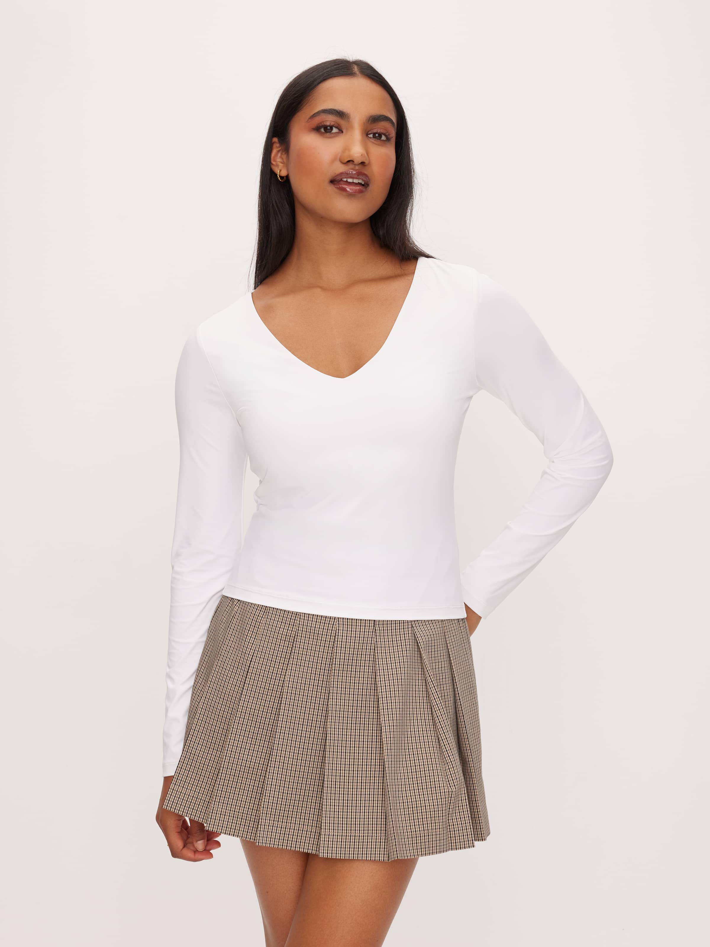 Super Soft V-Neck Long Sleeve Top