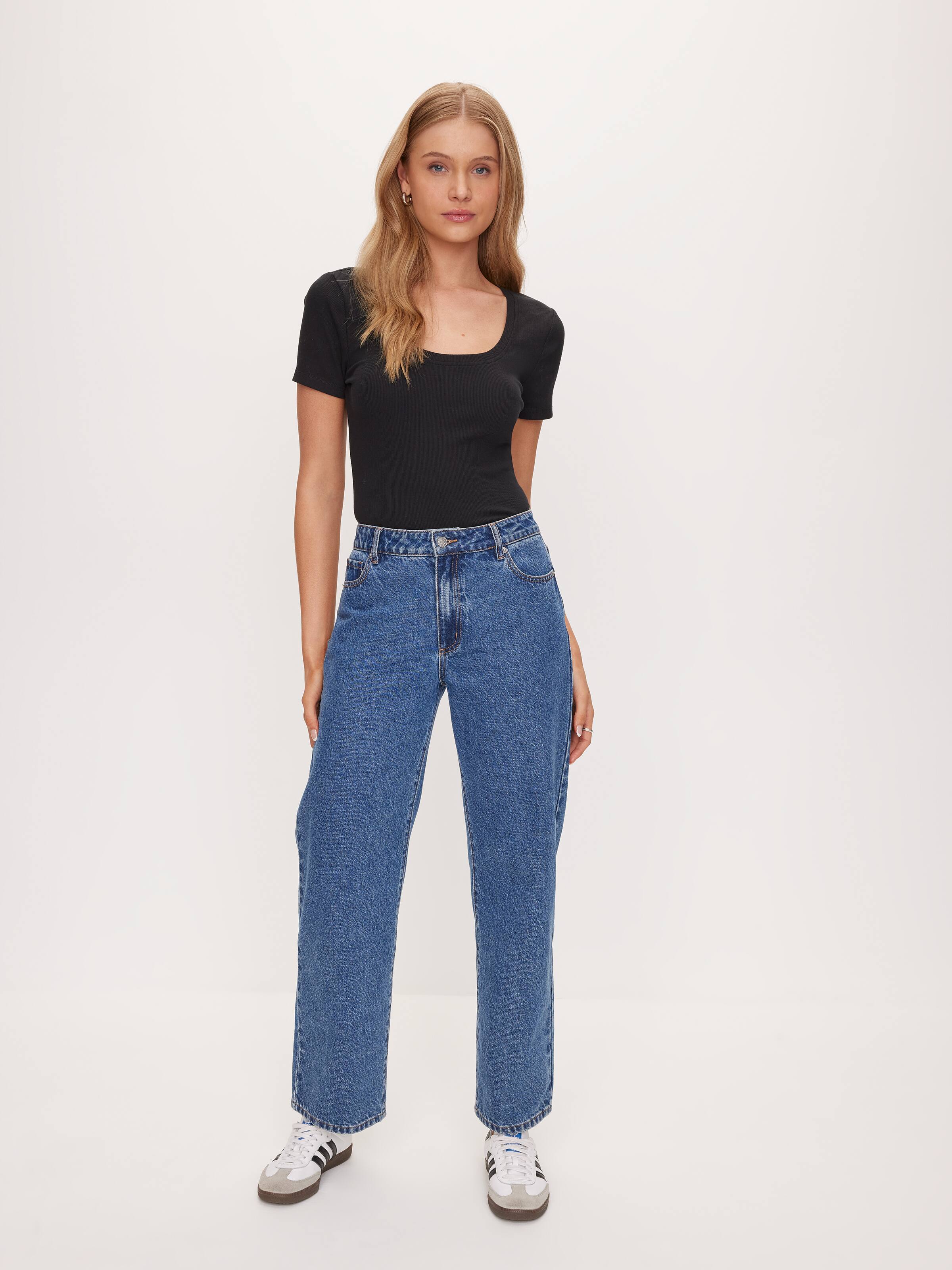 Rib Scoop Neck Tee