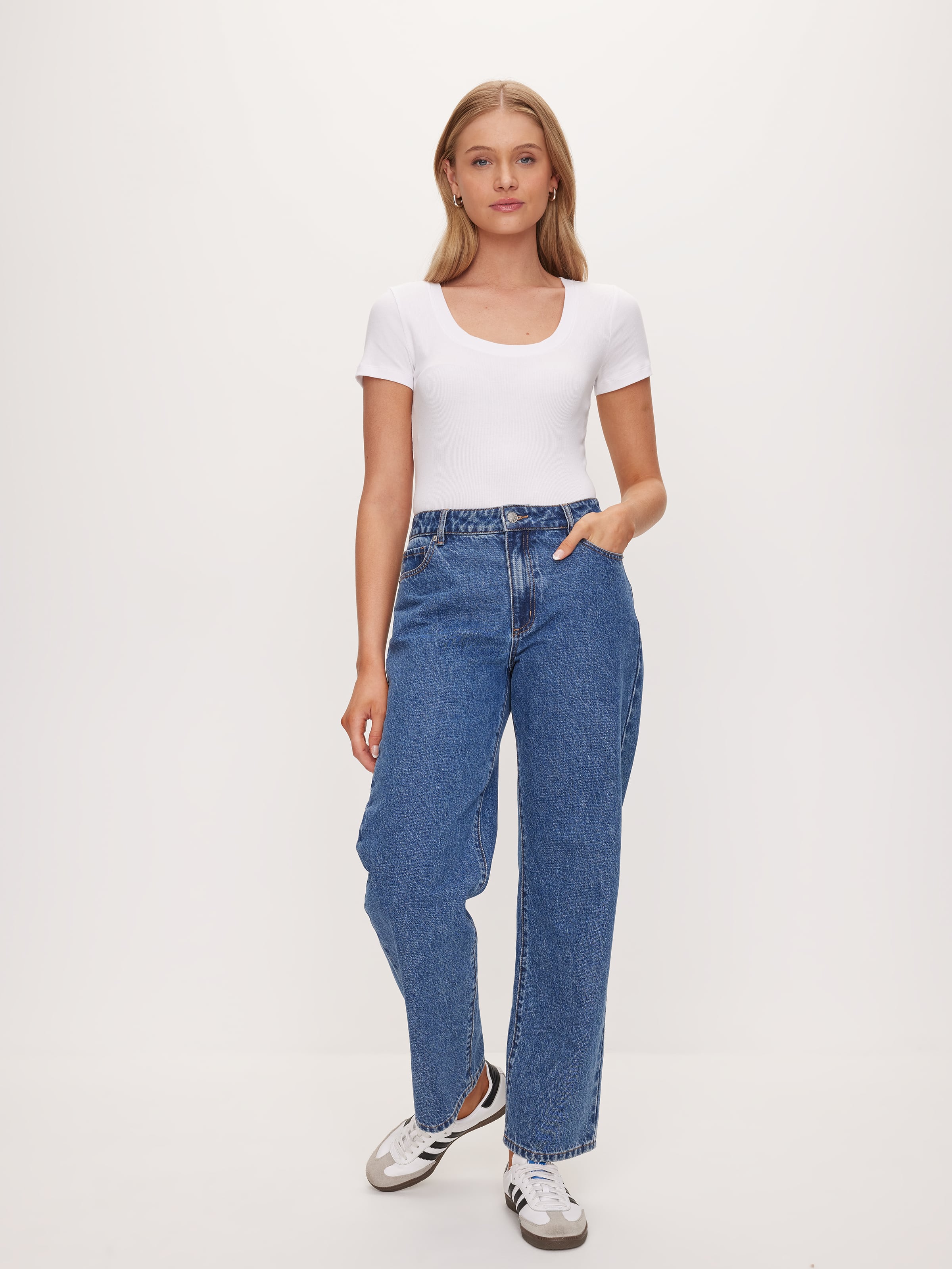 Rib Scoop Neck Tee