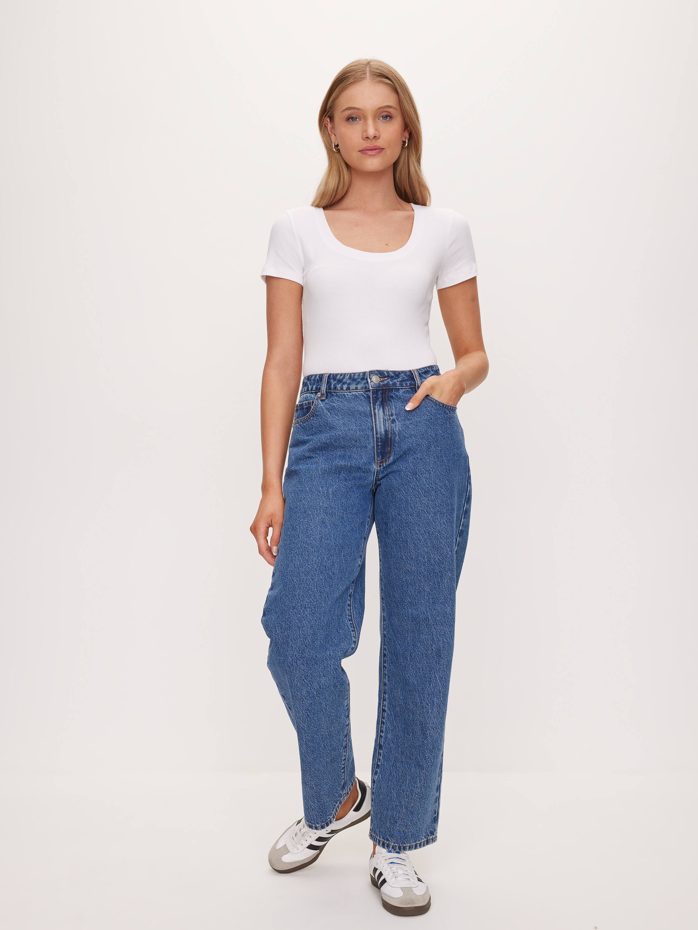 Rib Scoop Neck Tee