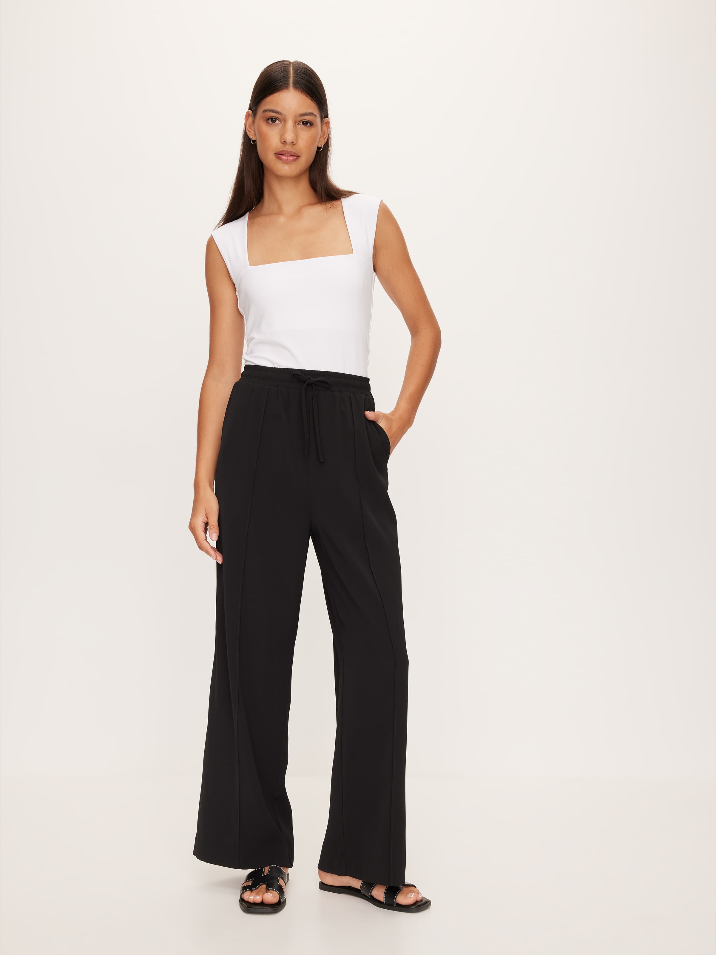 Ollie Open Neck Ruched Top