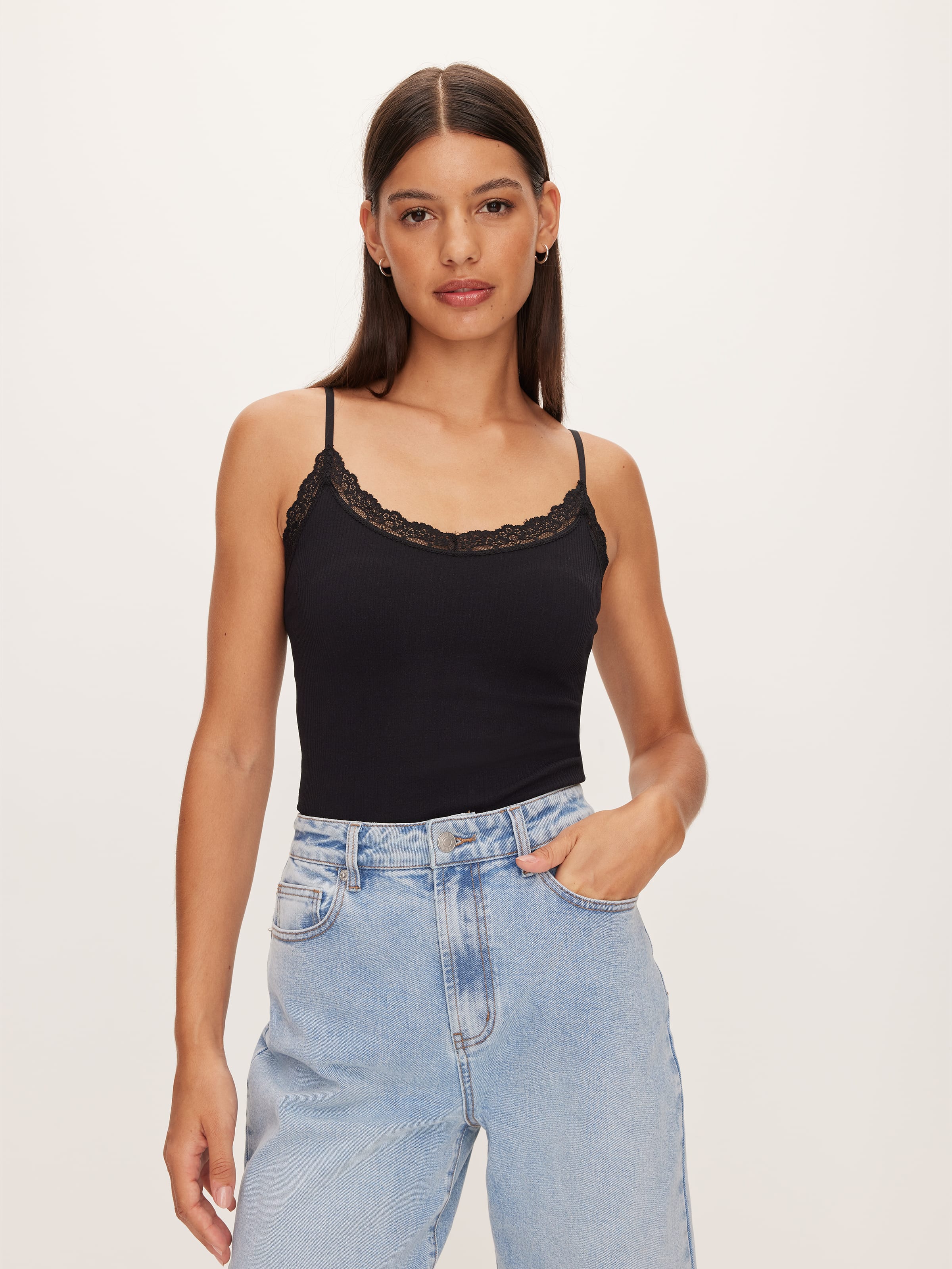 Seamfree Lace Trim Bodysuit