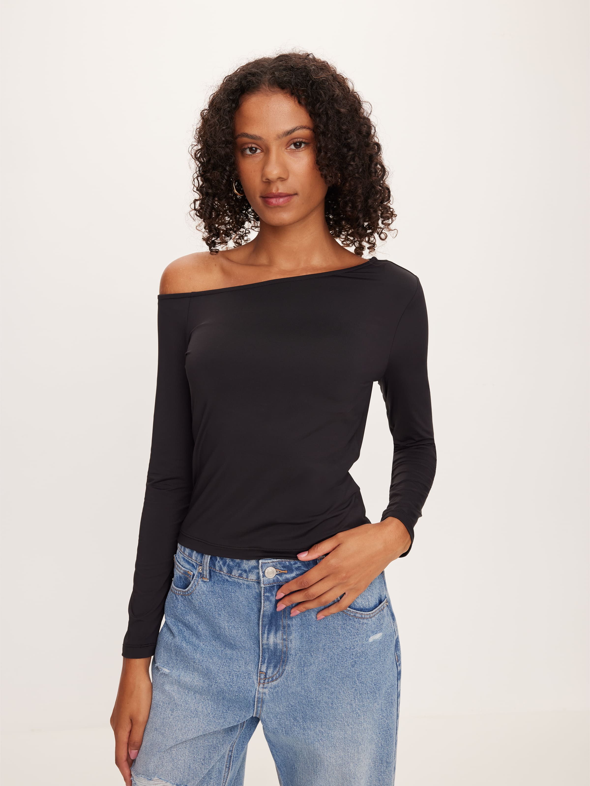 Super Soft Long Sleeve Asymm Top