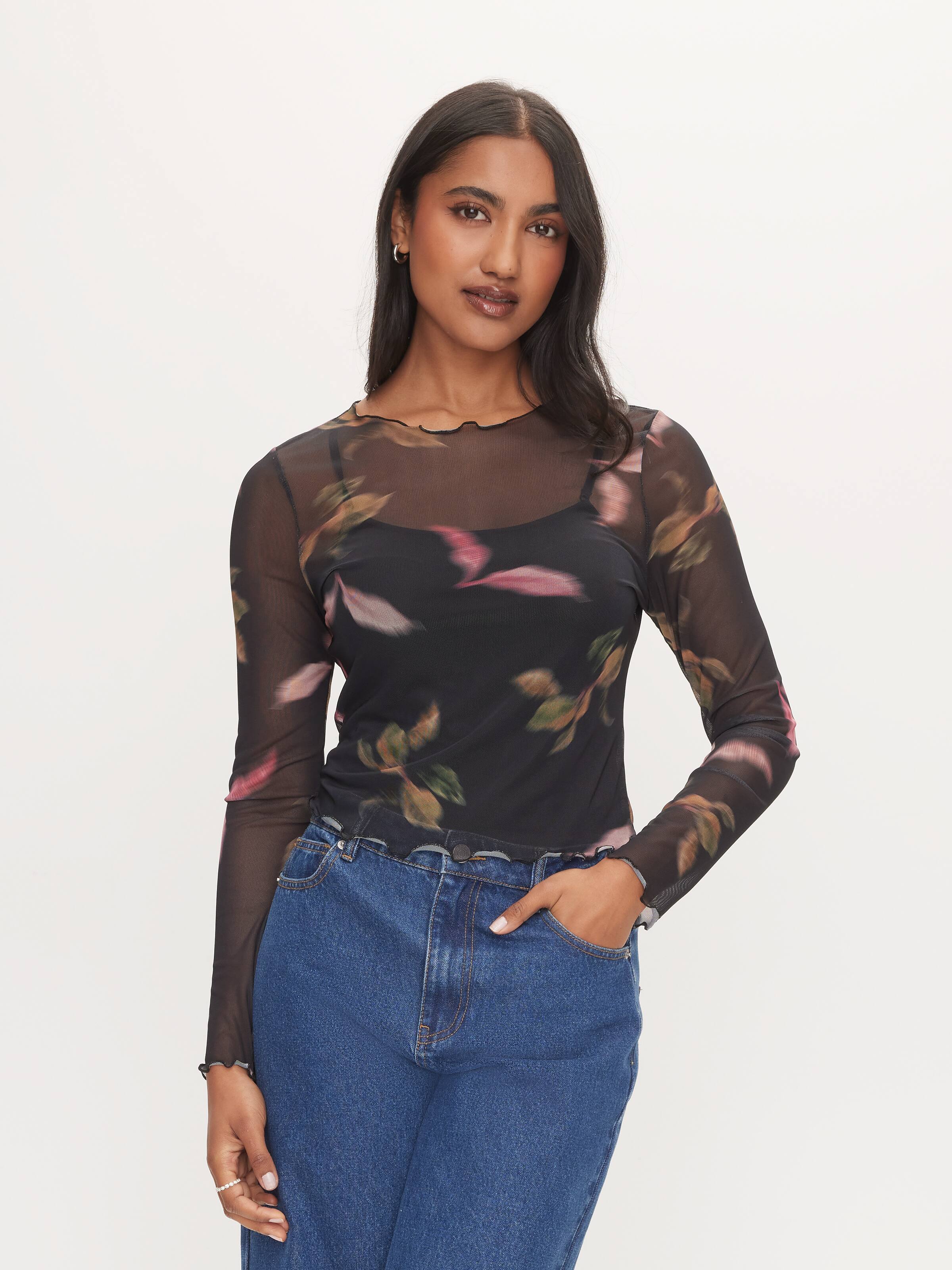 Winnie Long Sleeve Mesh Top