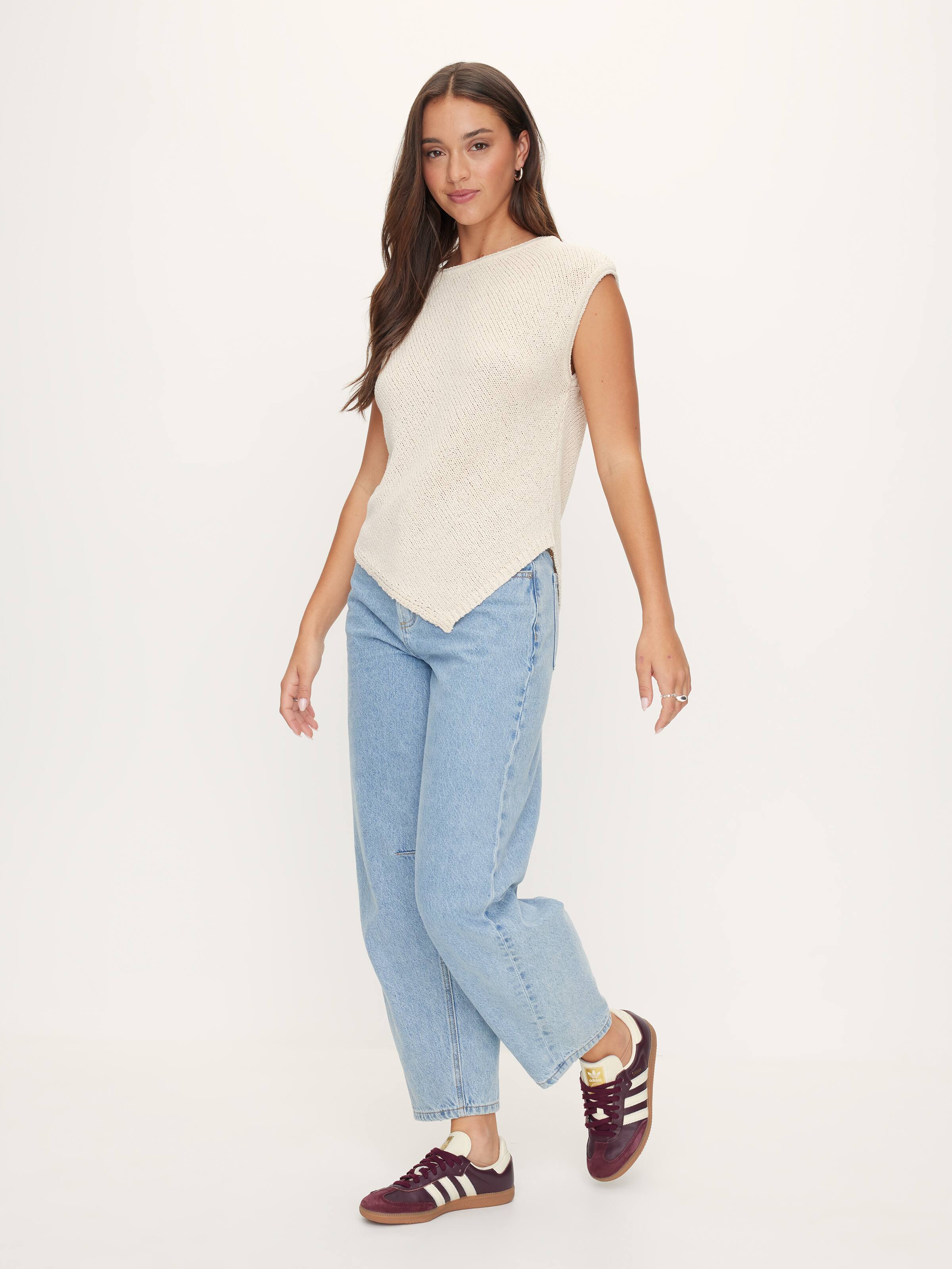 Boucle Asymmetrical Hem Top