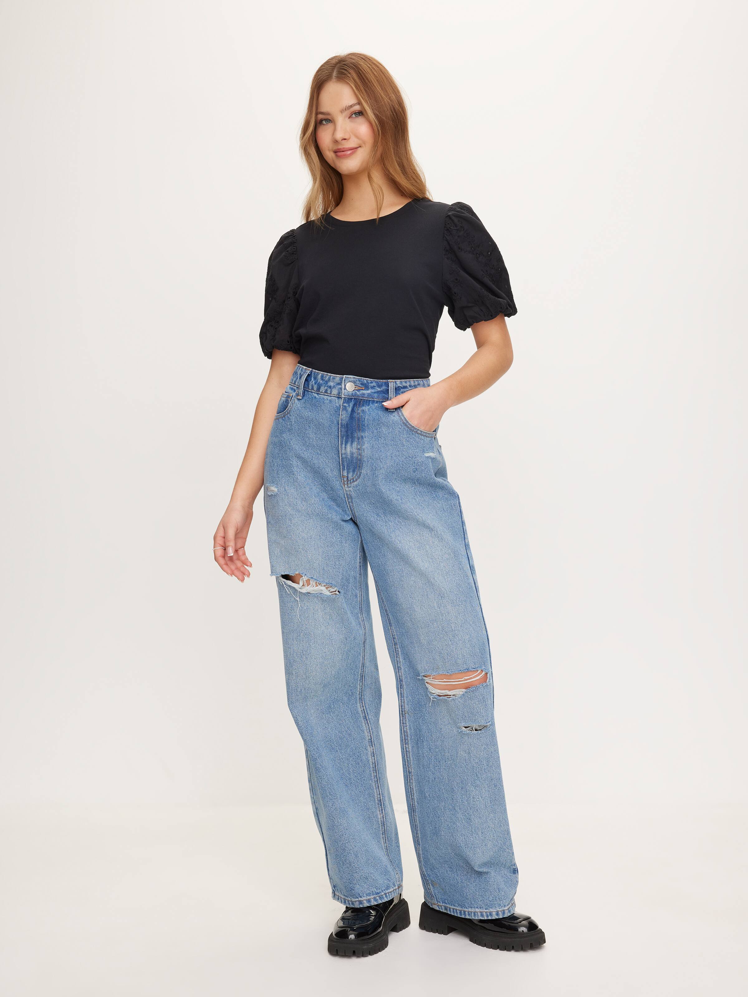 Lily Broderie Sleeve Top