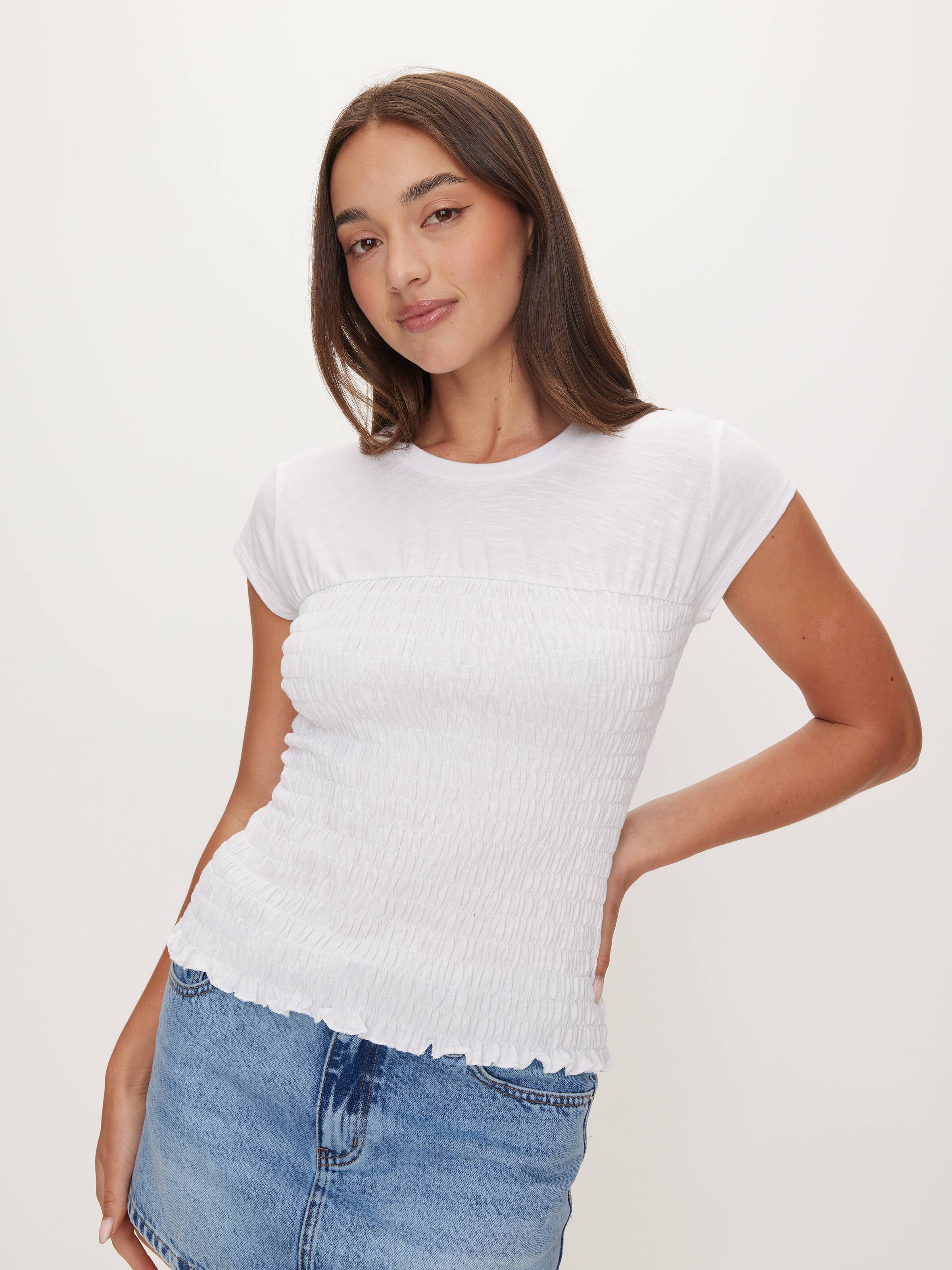 Smocked Tee