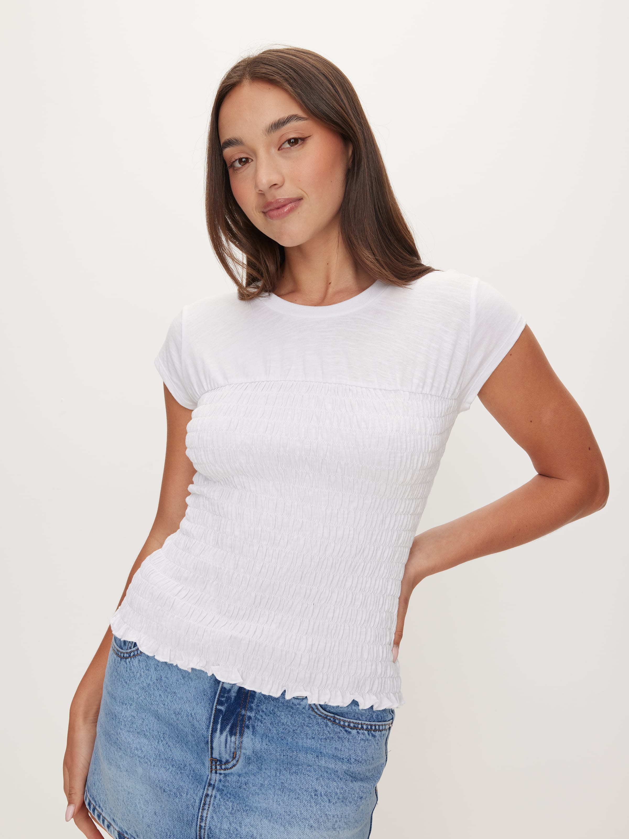 Smocked Tee