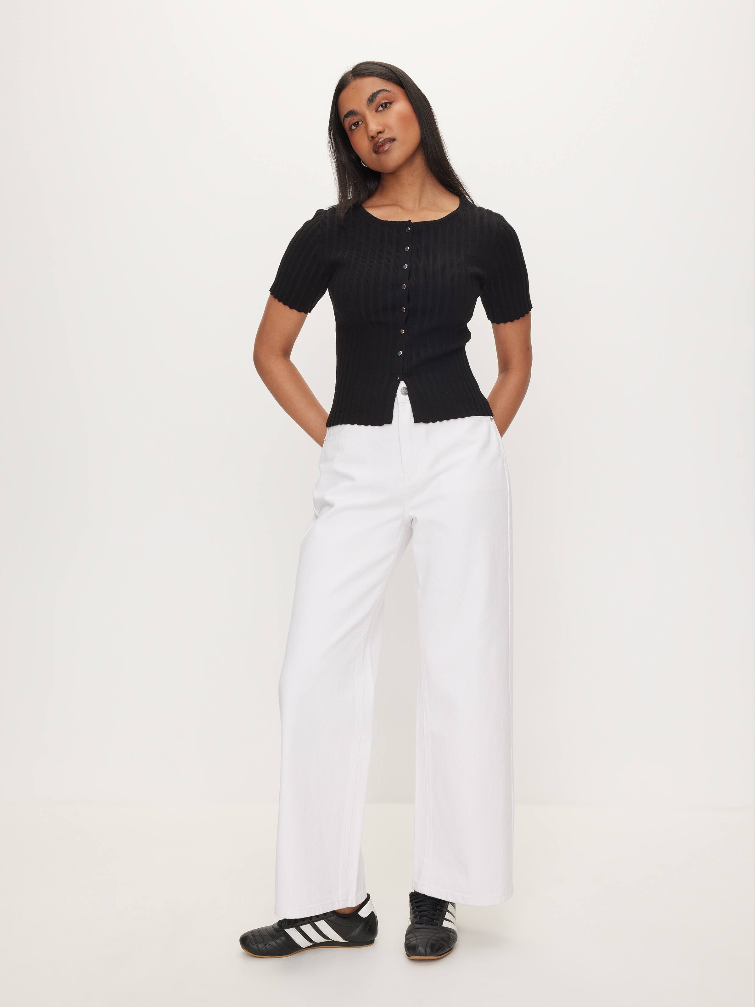 Hazel Button Down Short Sleeve Top