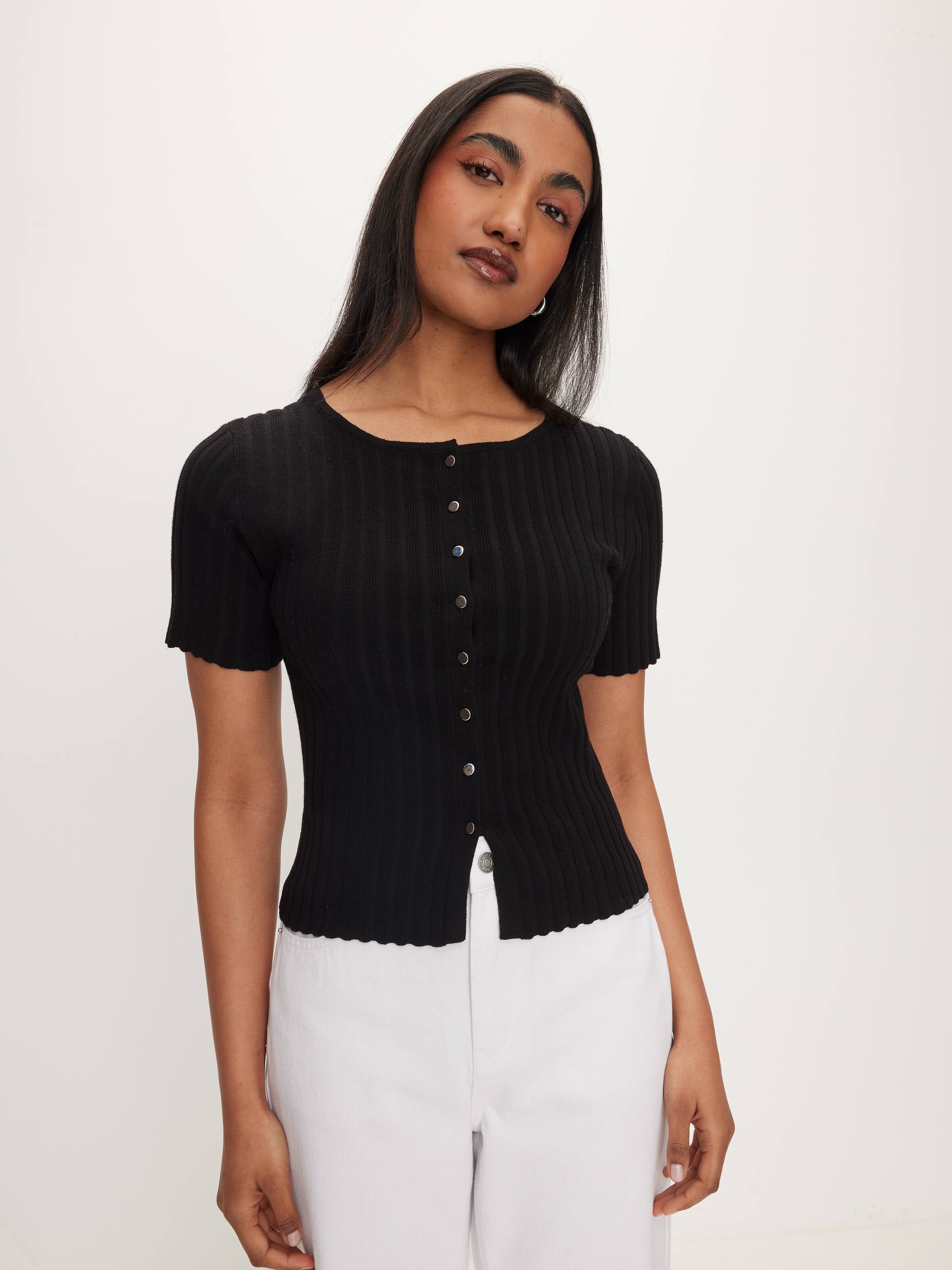 Hazel Button Down Short Sleeve Top