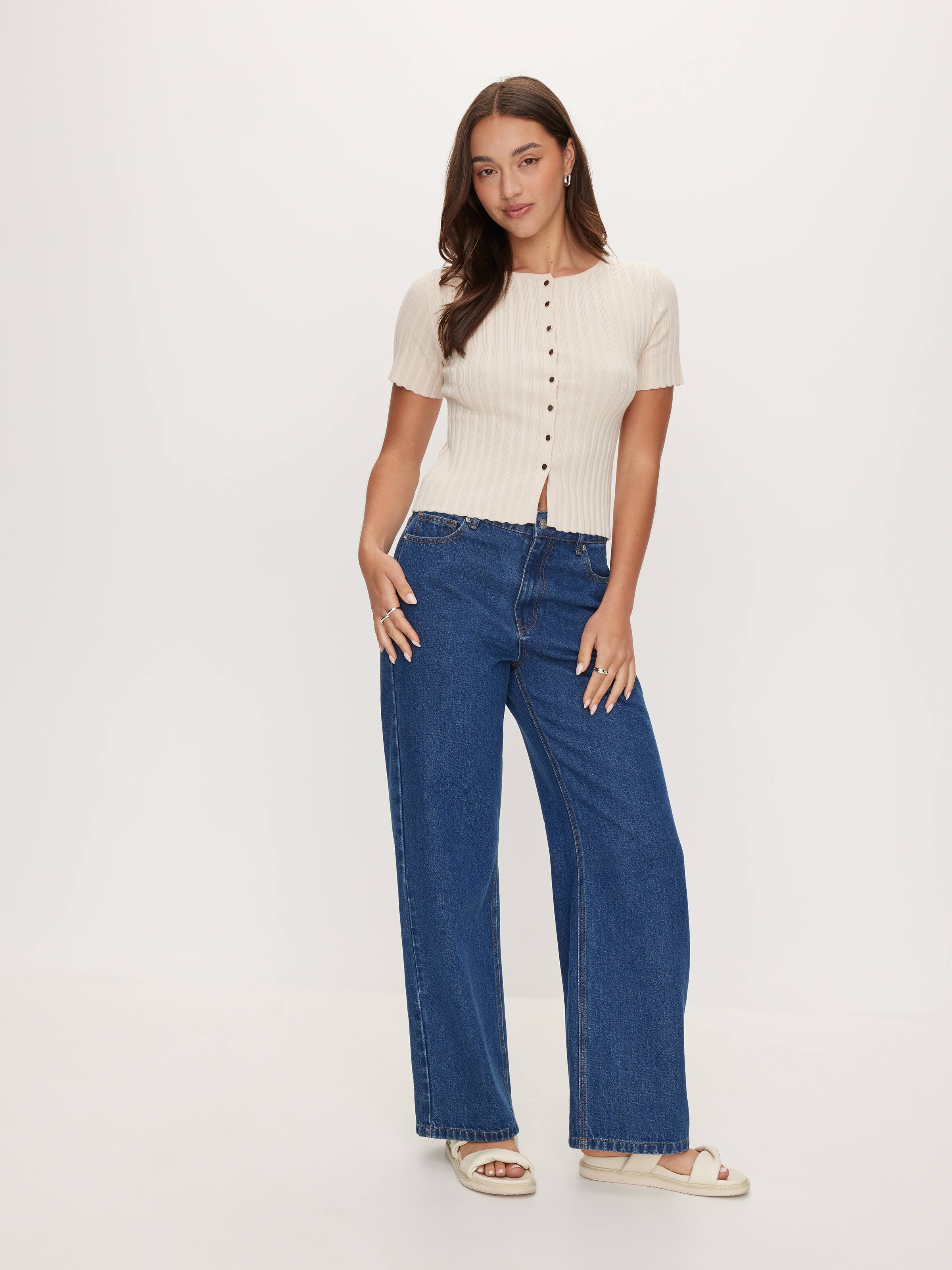 Hazel Button Down Short Sleeve Top