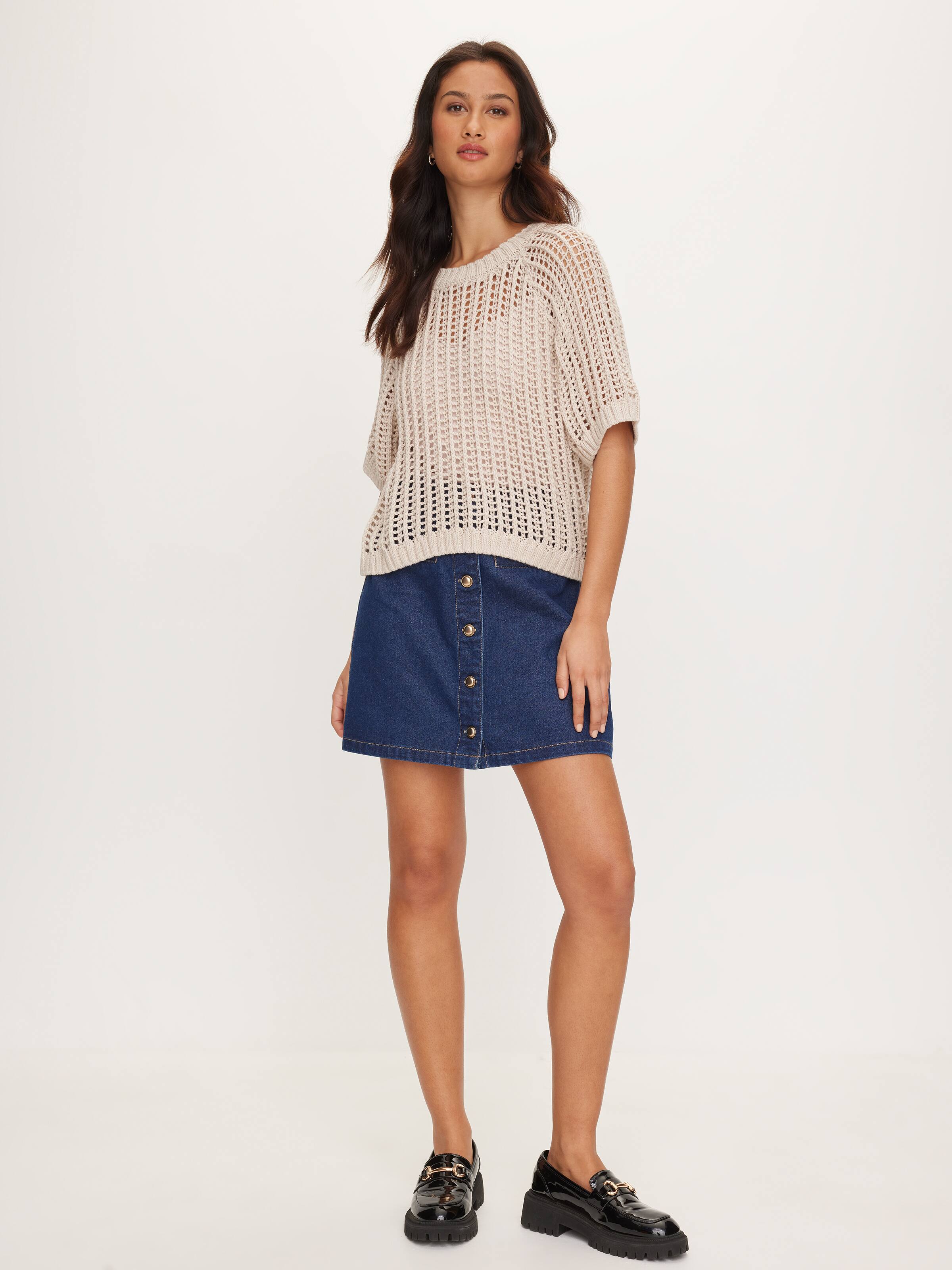 Chunky Open Knit Top