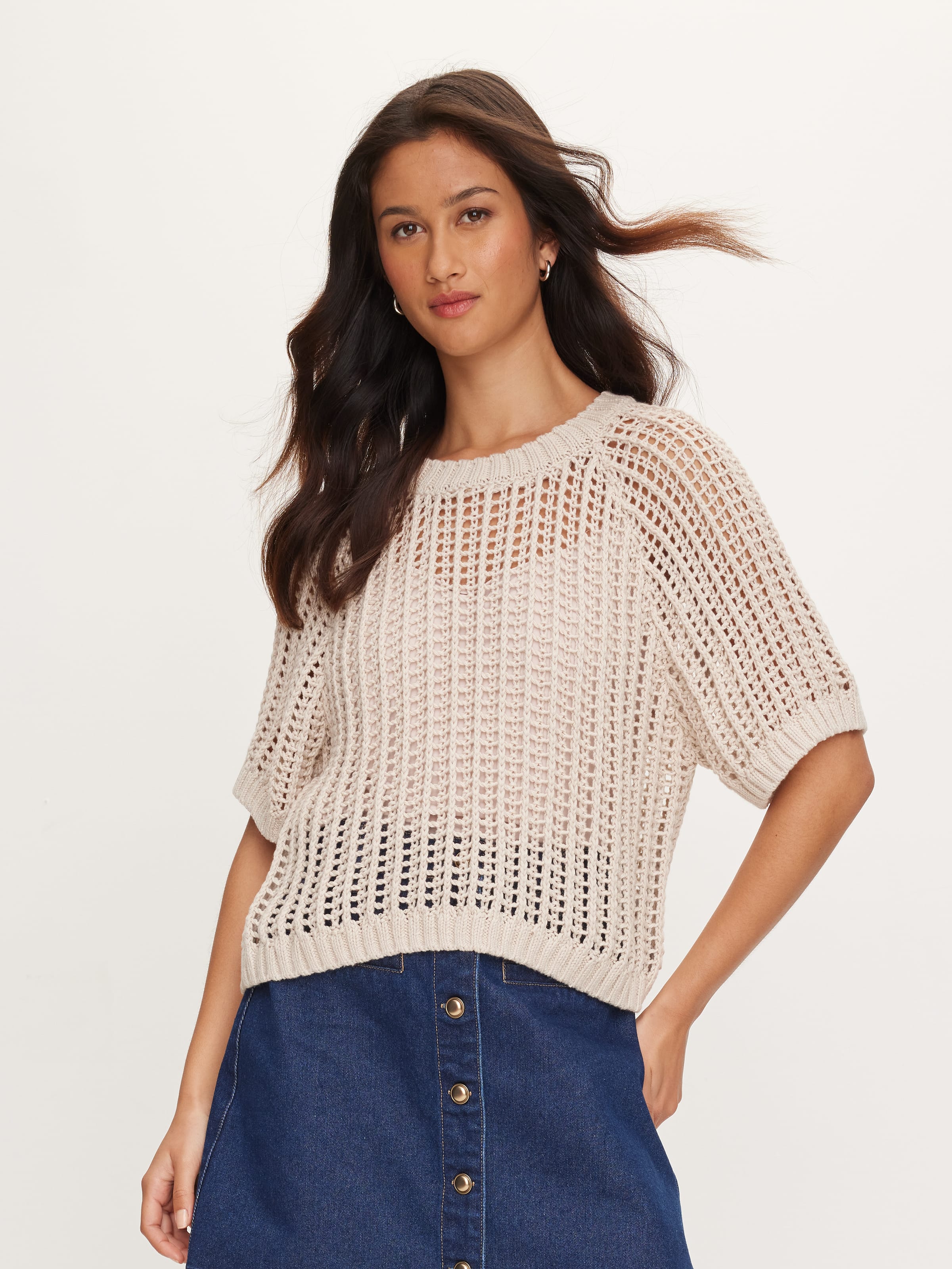Chunky Open Knit Top