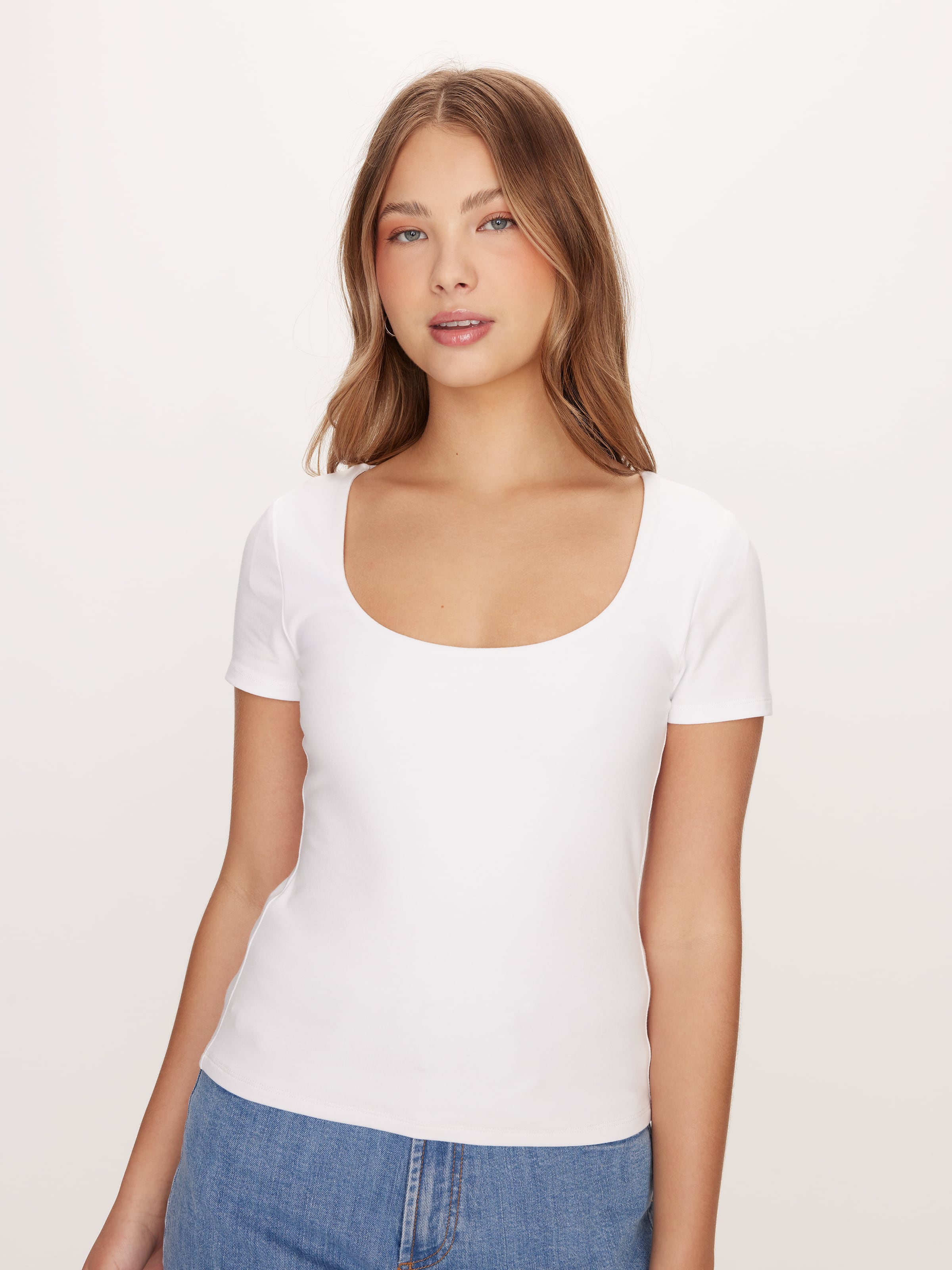 V Scoop Neck Tee
