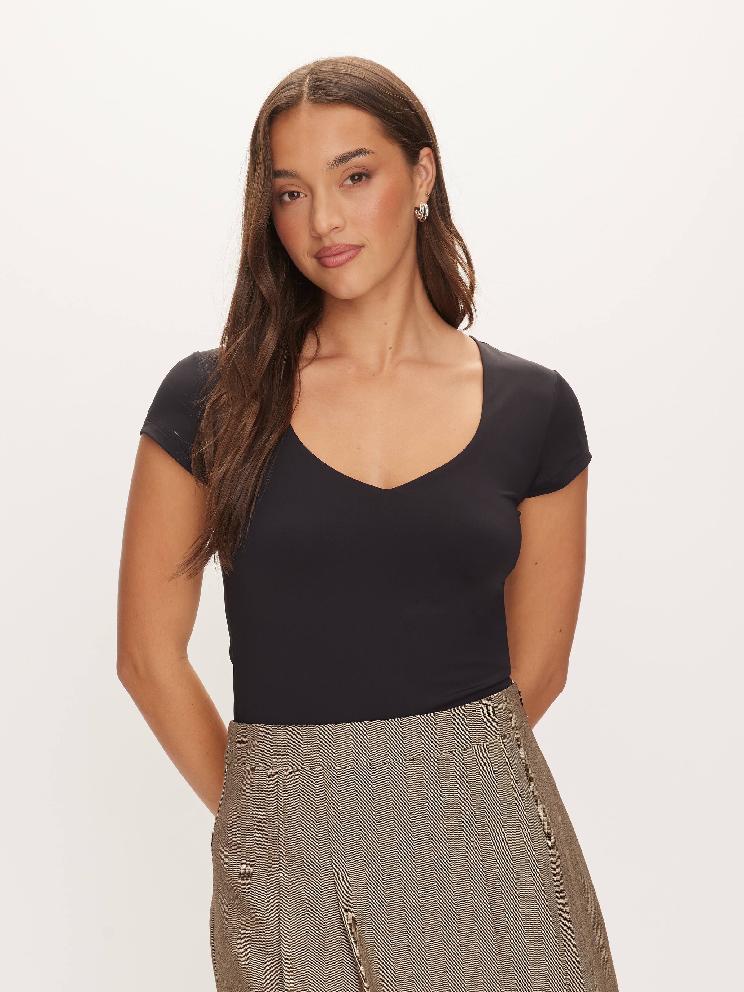 Super Soft V-Neck Short Sleeve Top