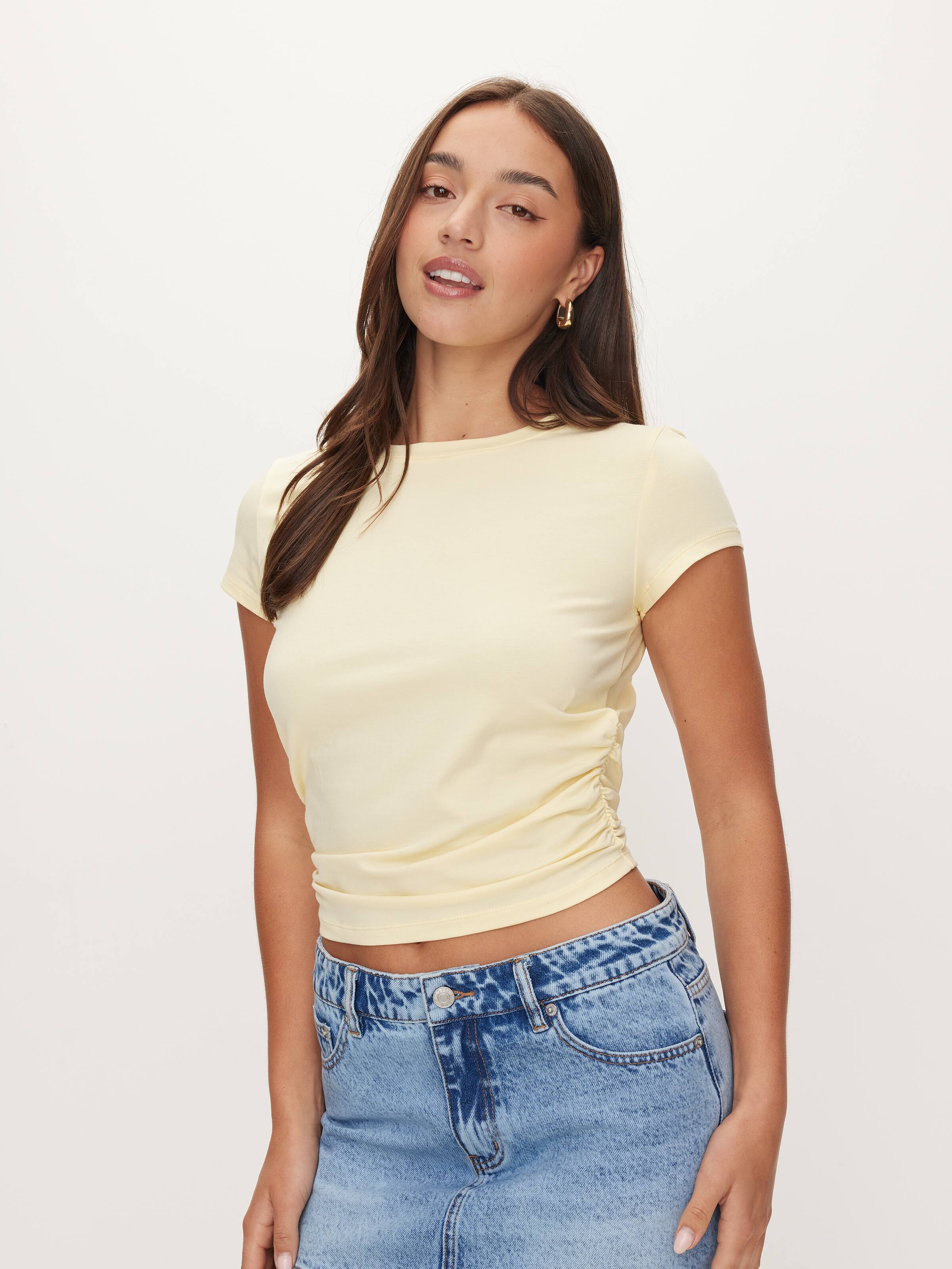 Crop Rouched Tee