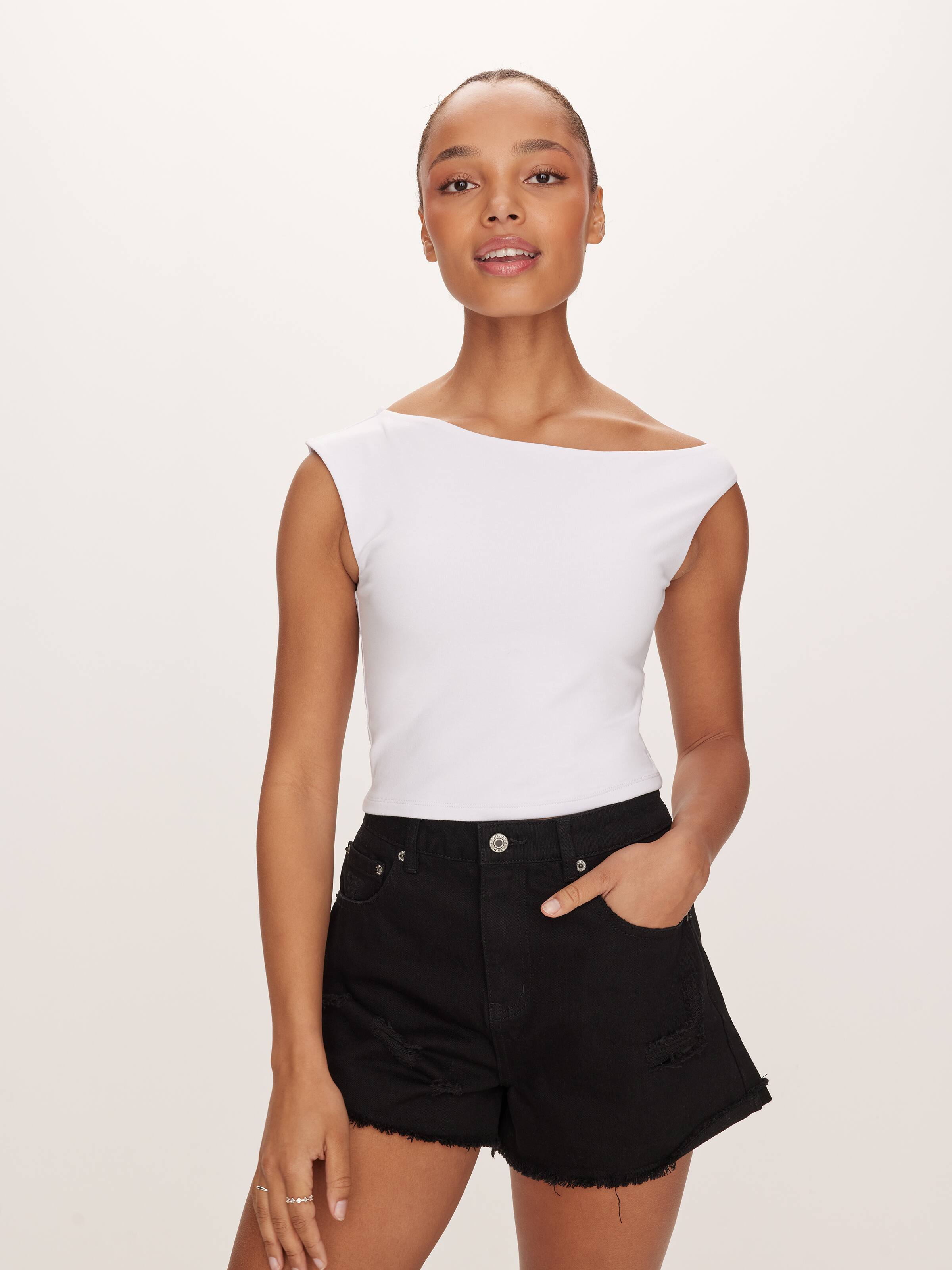 Off Shoulder V-Neck Top