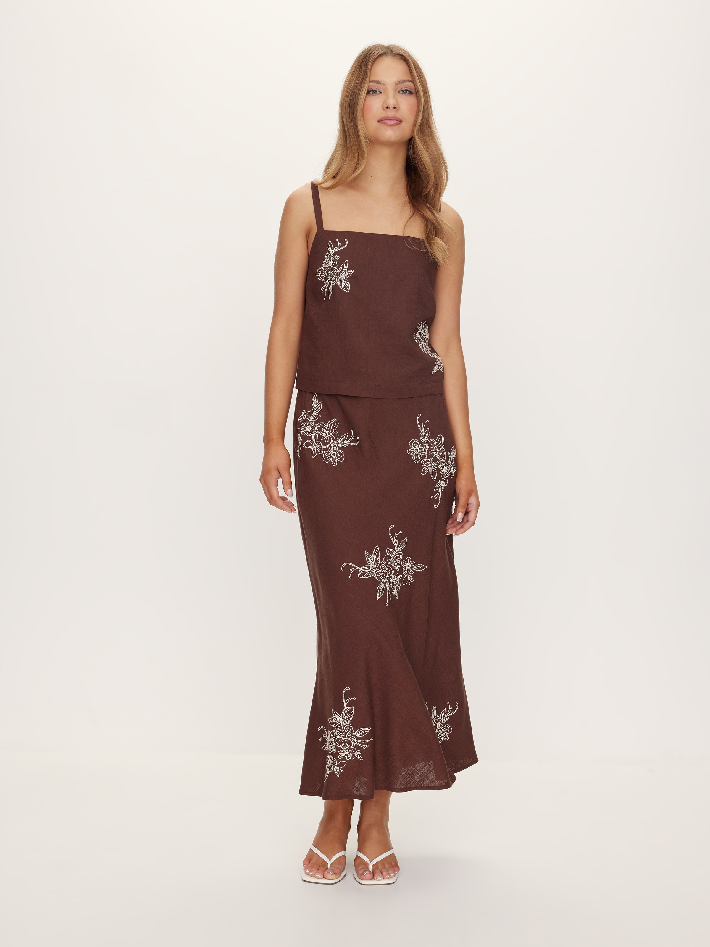 Gracella Embroidered Shell Top