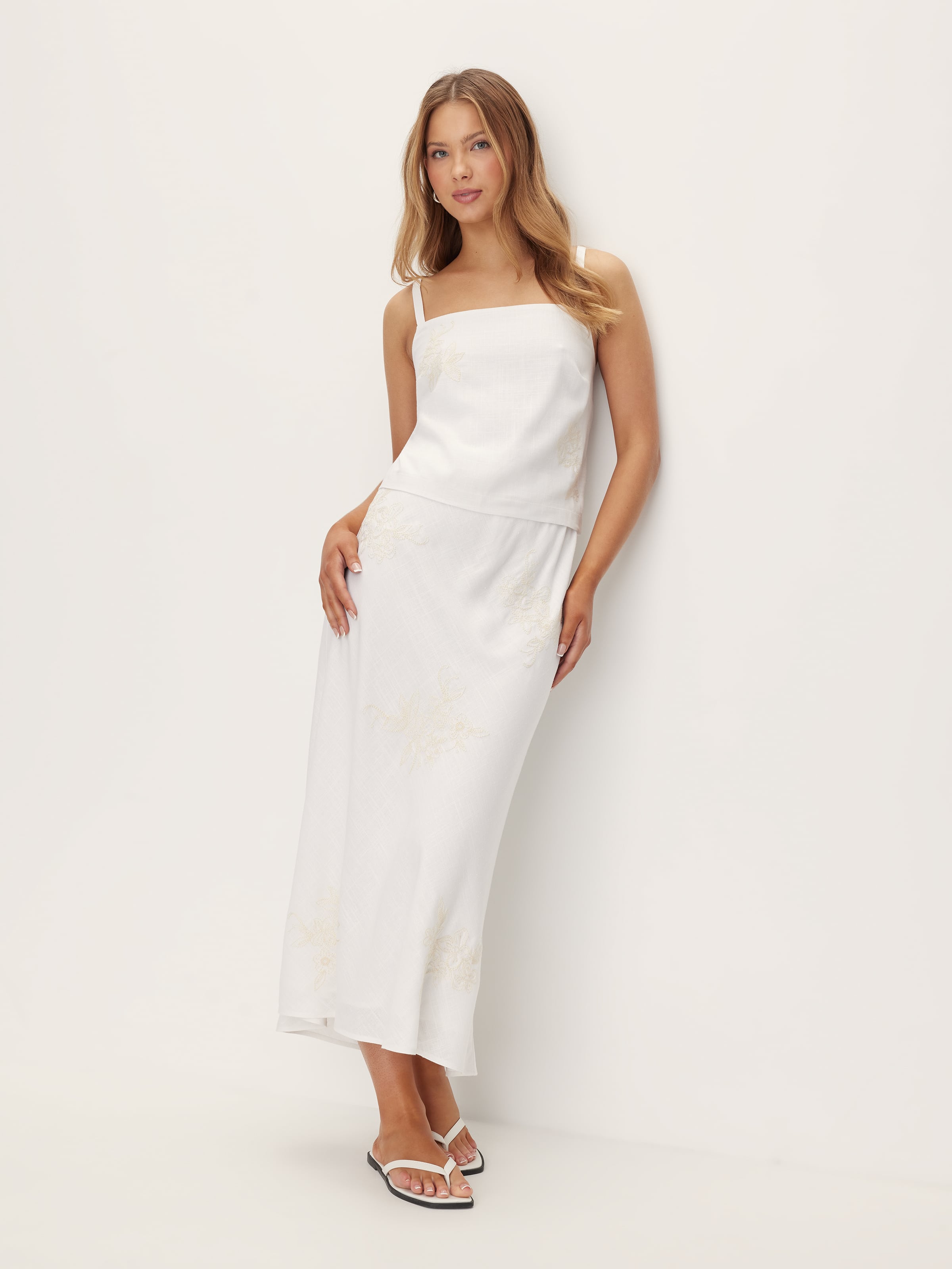 Gracella Embroidered Shell Top