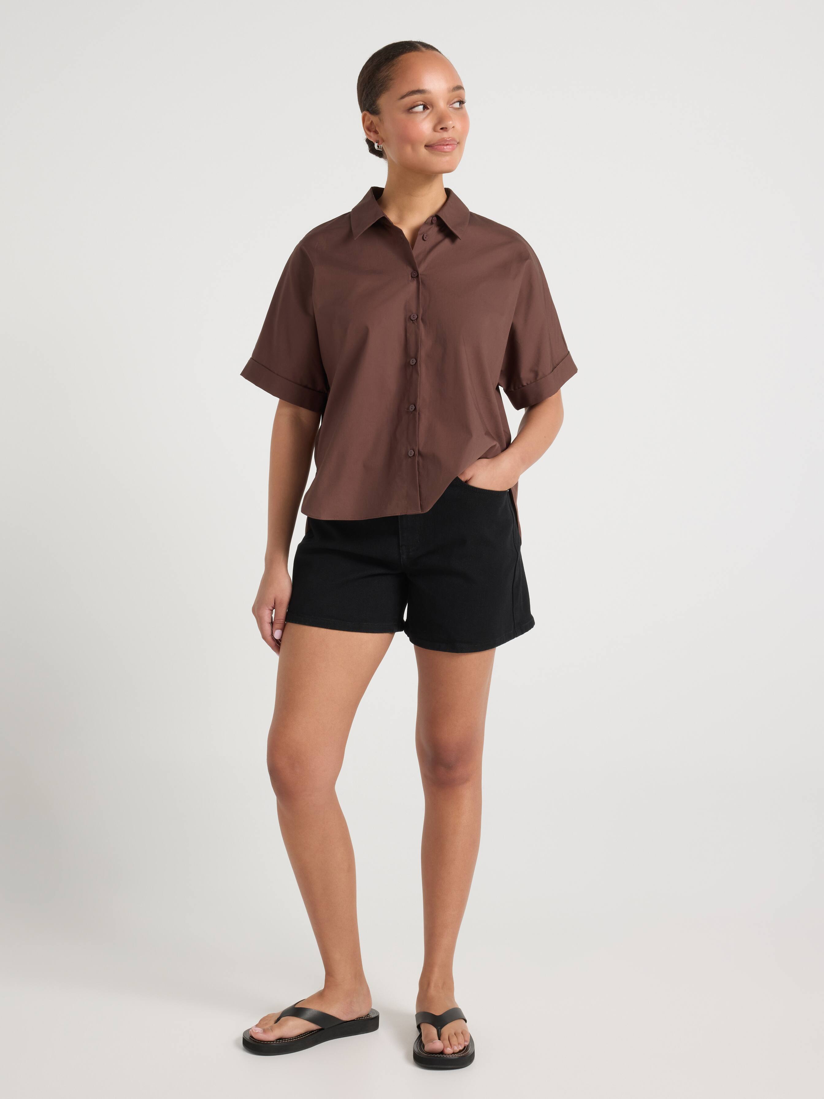 Celine Short Sleeve Cotton Shirt