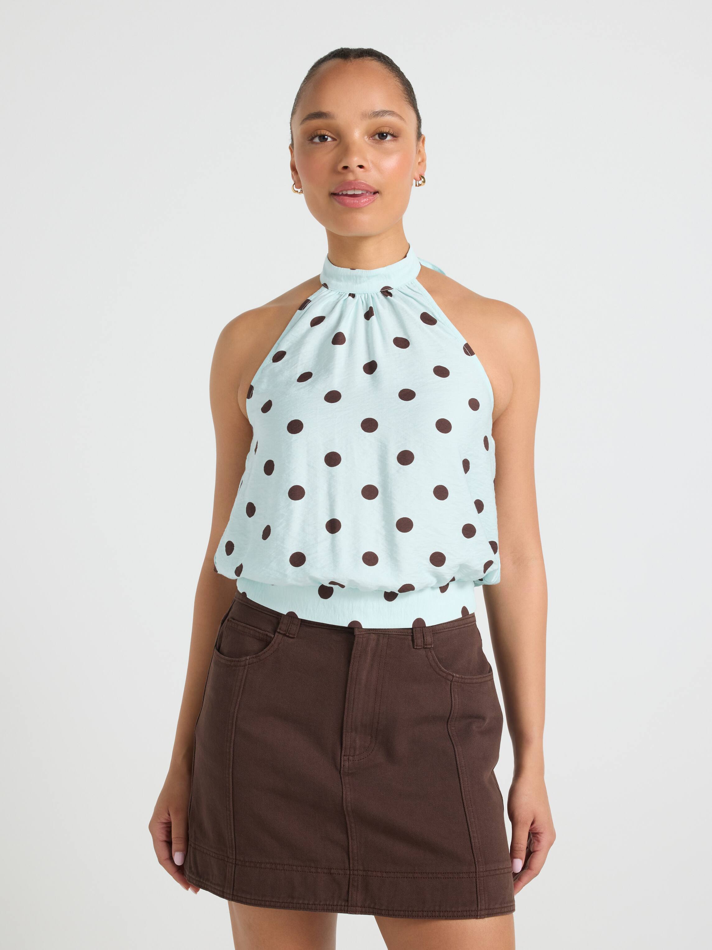 Rachel High Neck Halter Top