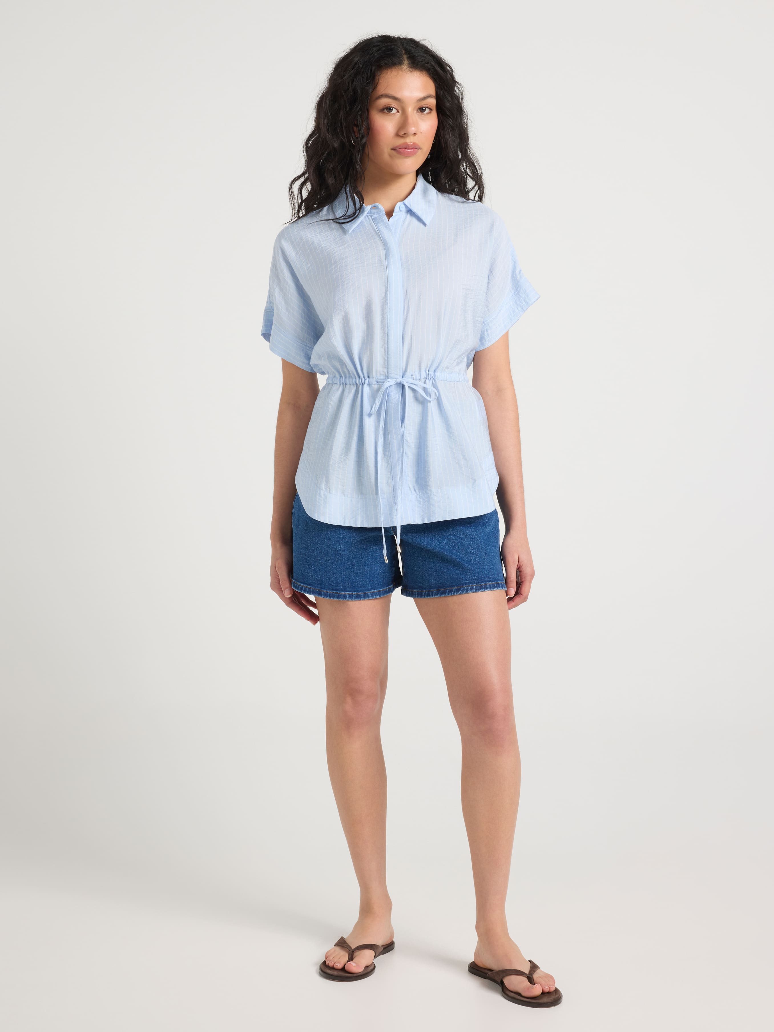Harlow Short Sleeve Tie Front Top