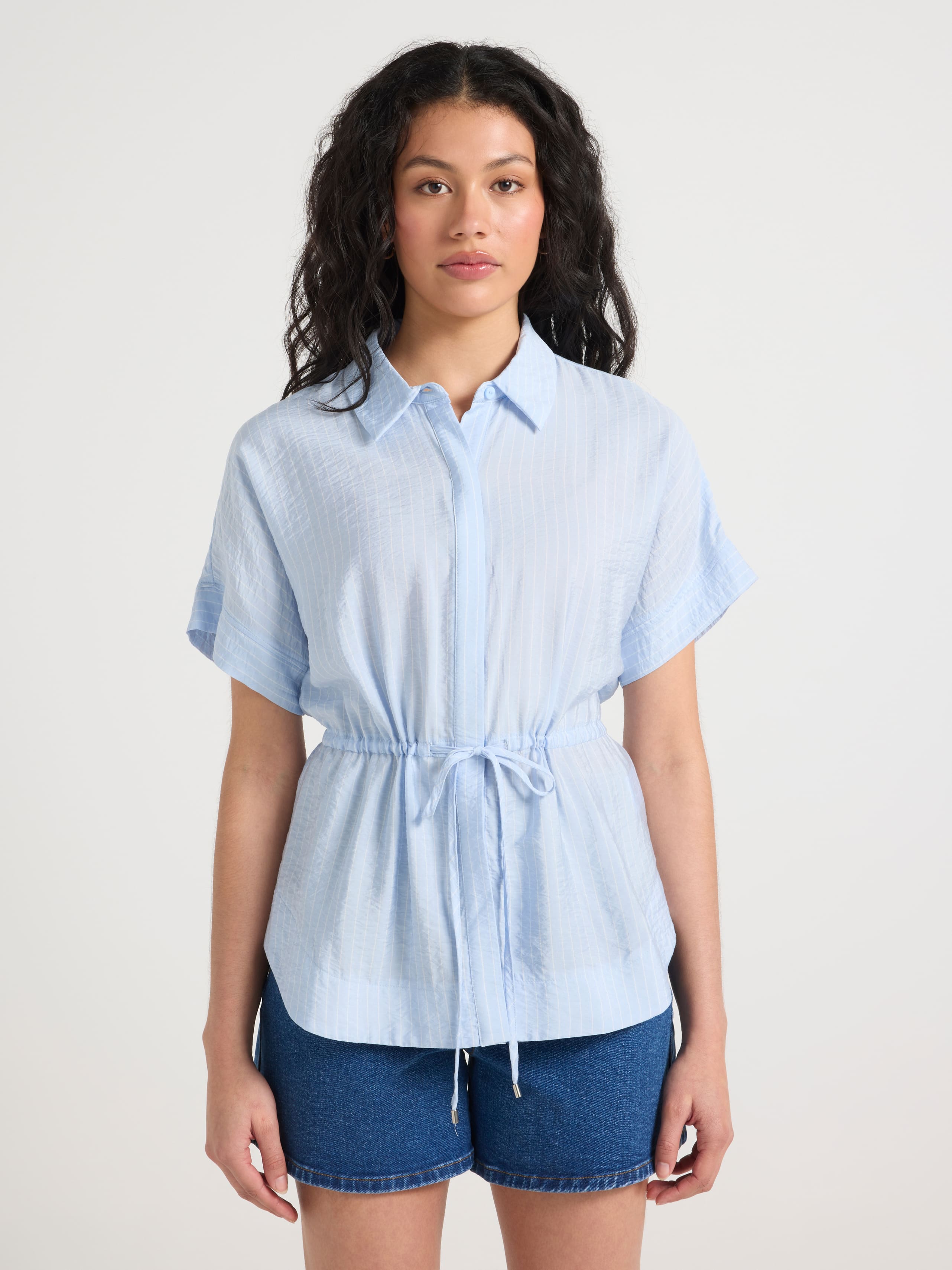 Harlow Short Sleeve Tie Front Top