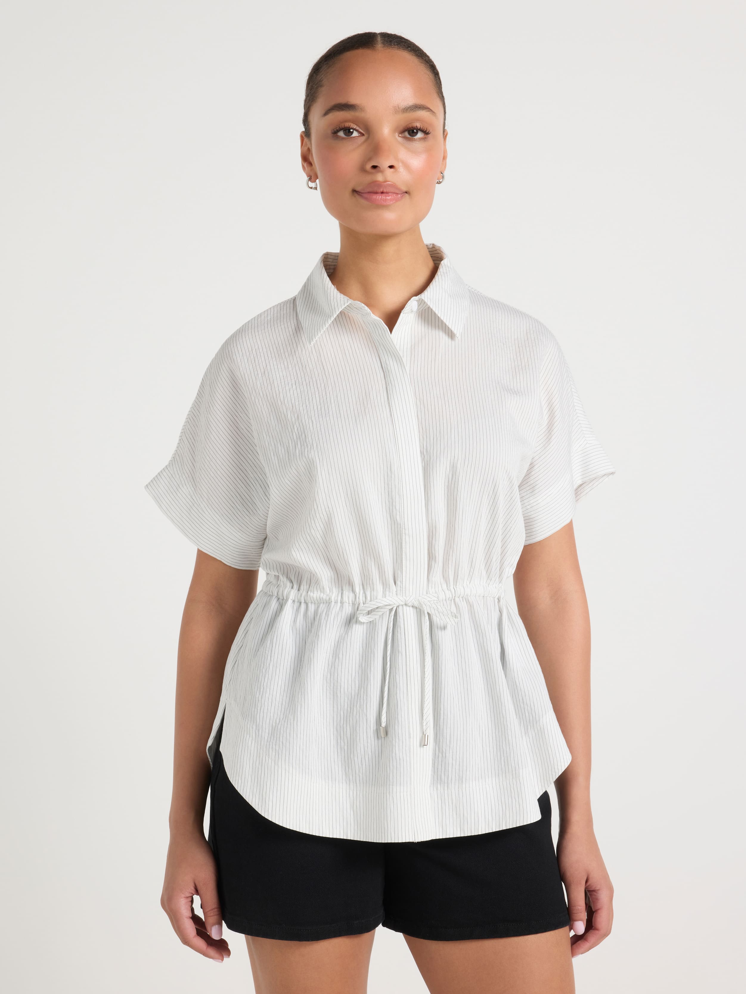 Harlow Short Sleeve Tie Front Top