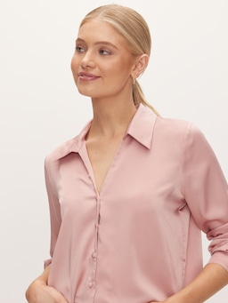 Nelly Cropped Satin Shirt