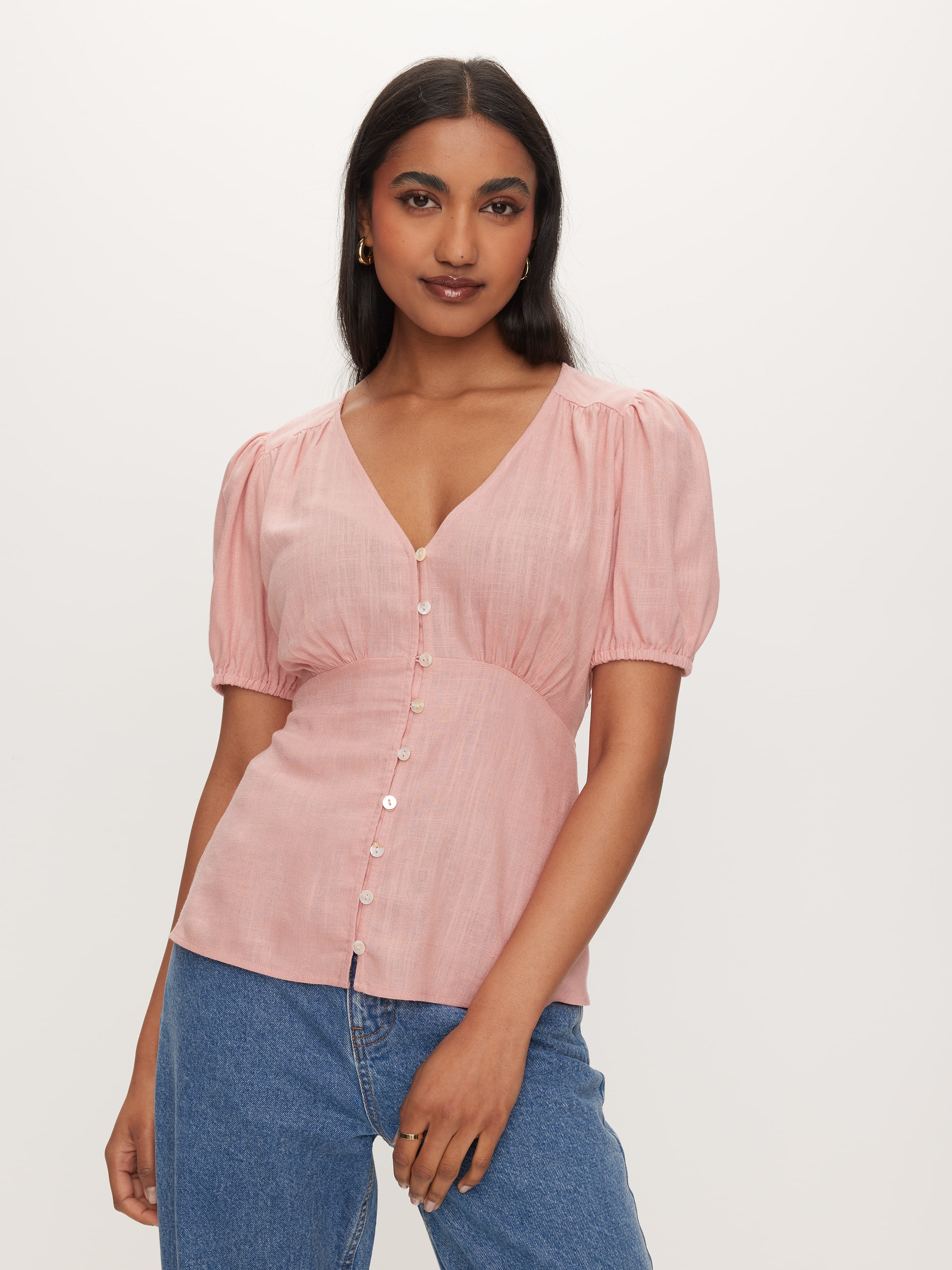 Adriana Ruched Sleeve Top