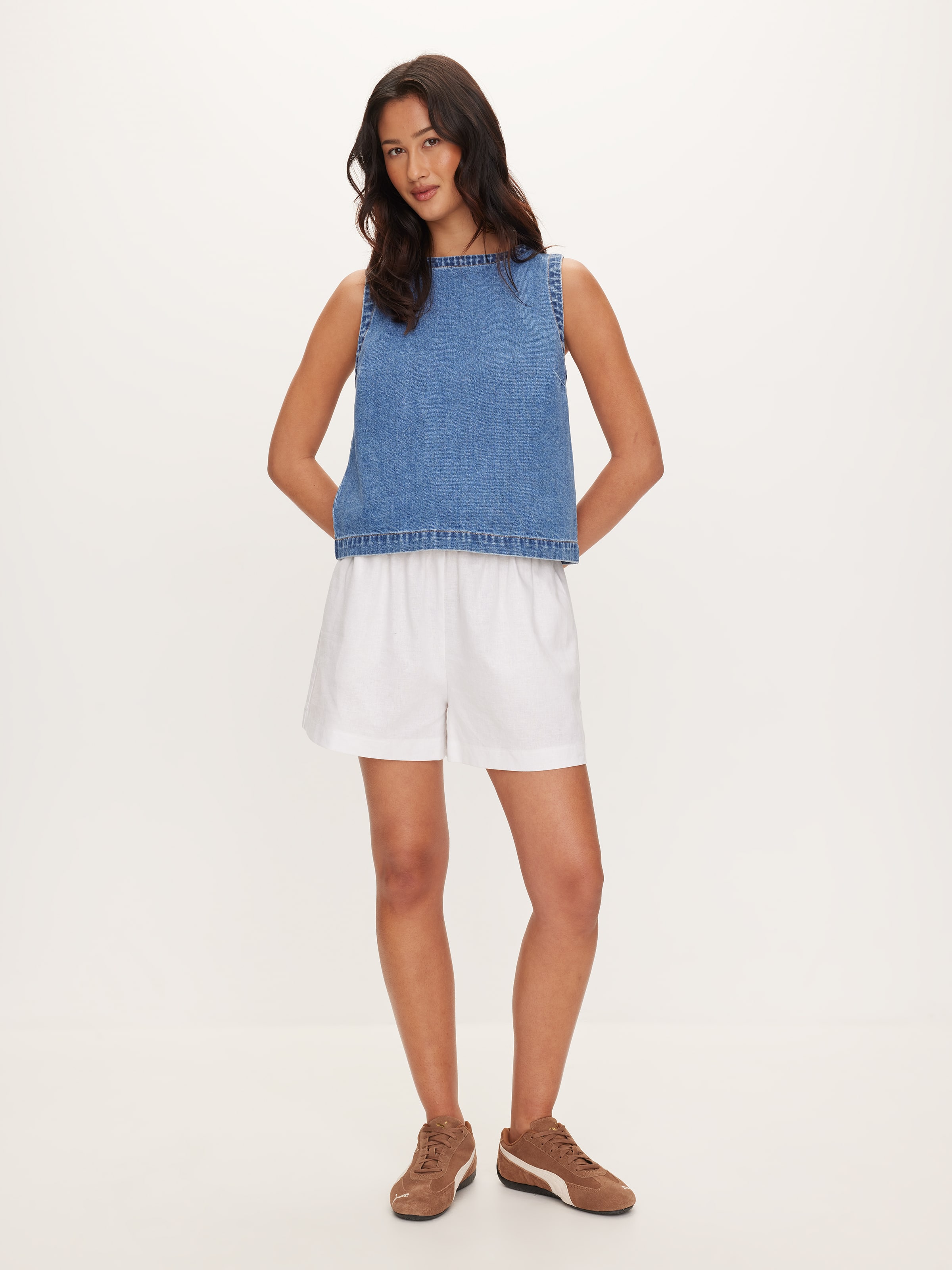 Elliot Denim Shell Top
