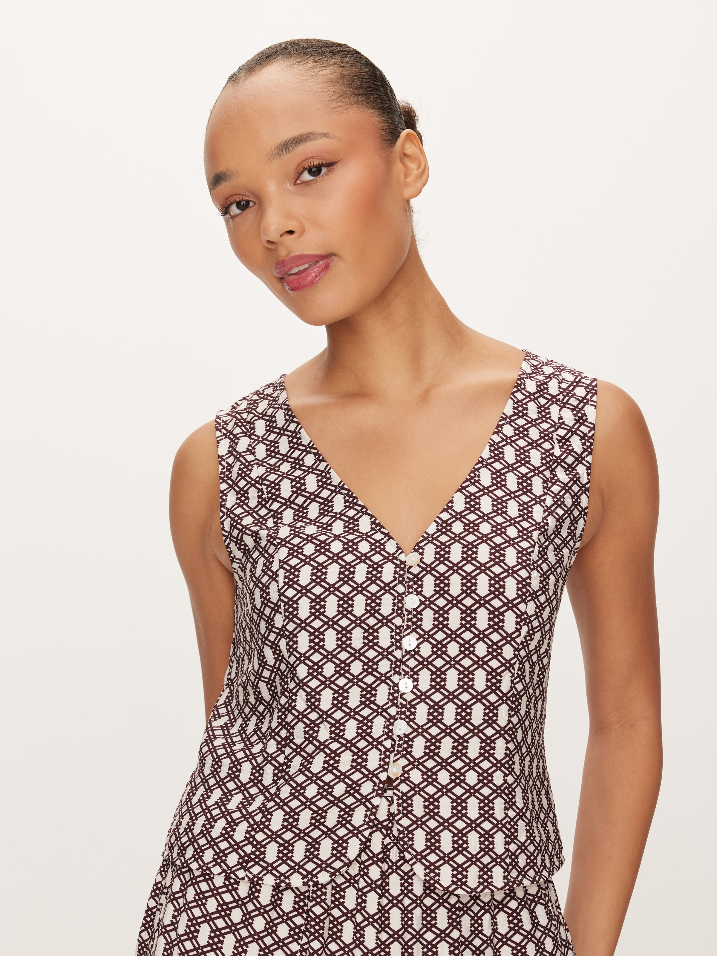 Louise Button Through Top