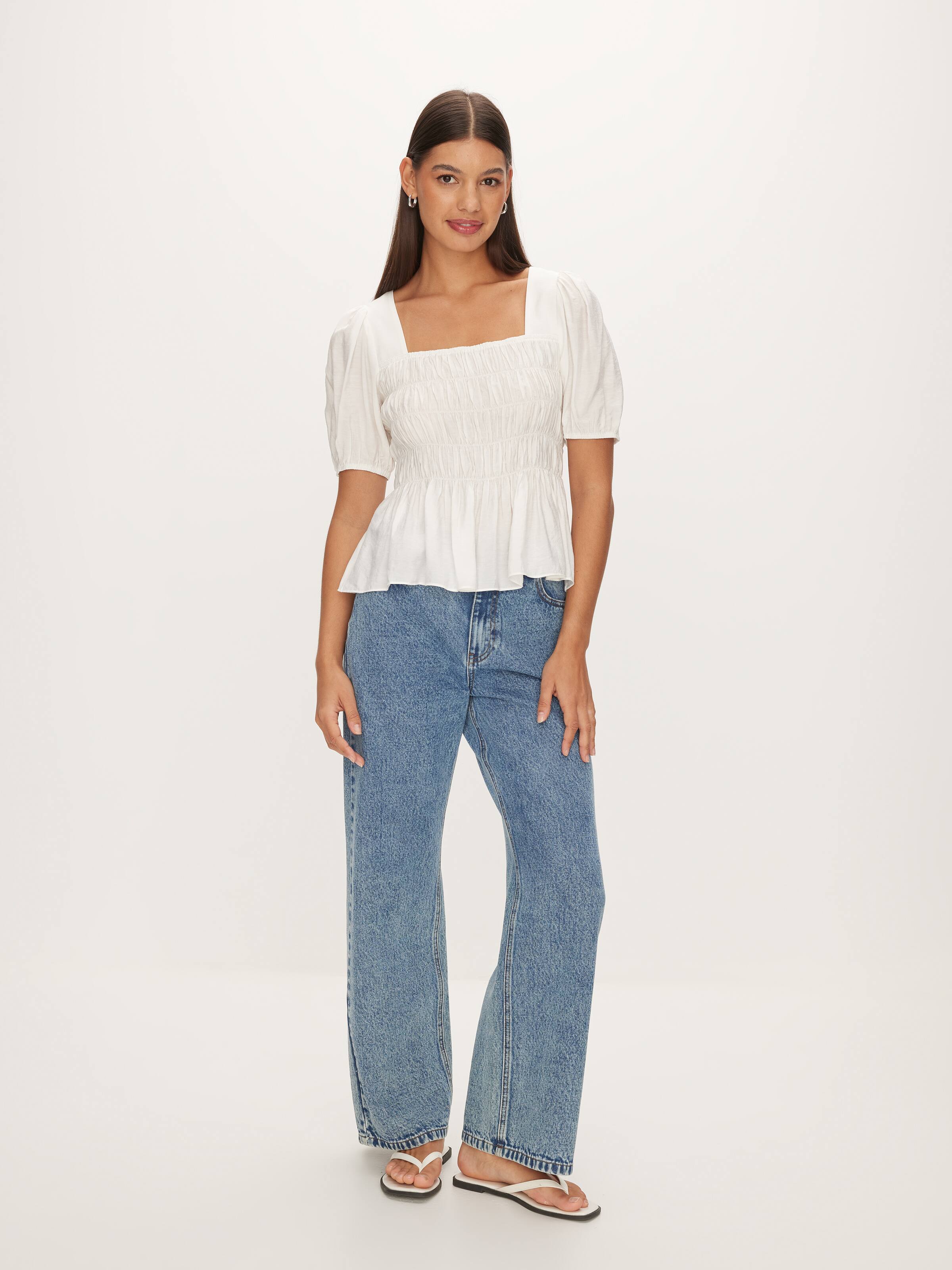 Eliza Shirred Front Top