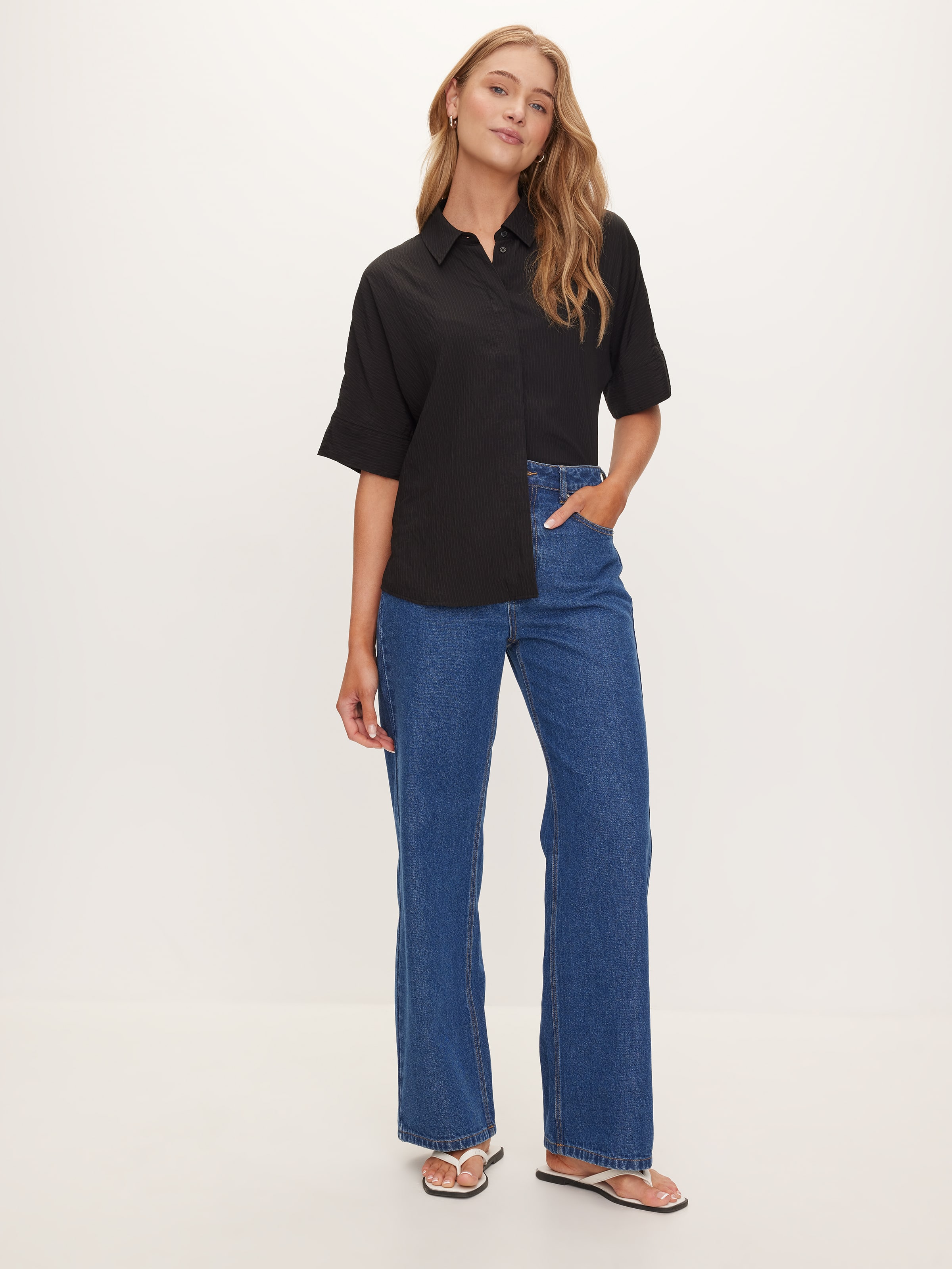 Lily Crinkle Short Sleeve Shirt