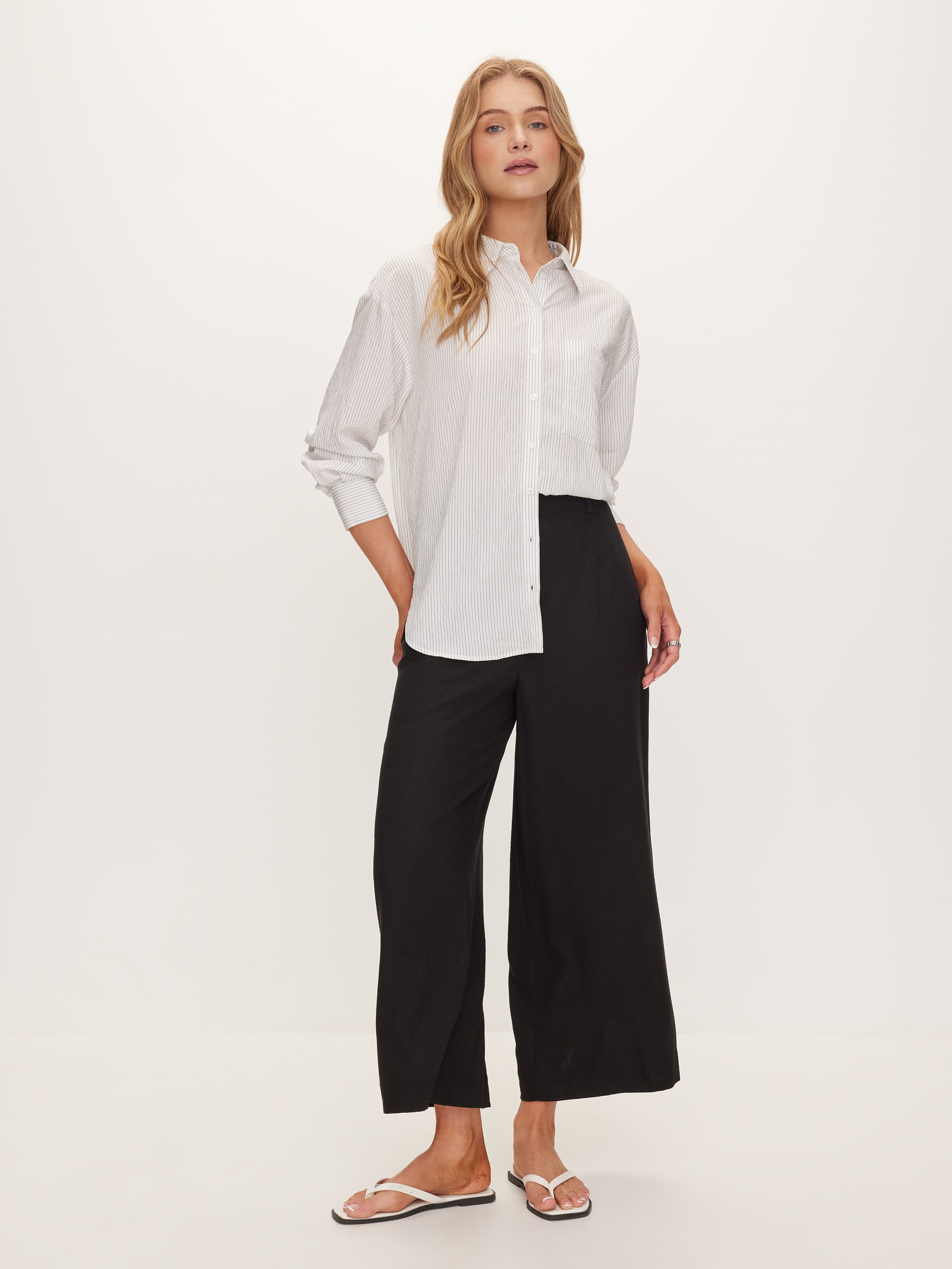 Violet Long Sleeve Crinkle Shirt
