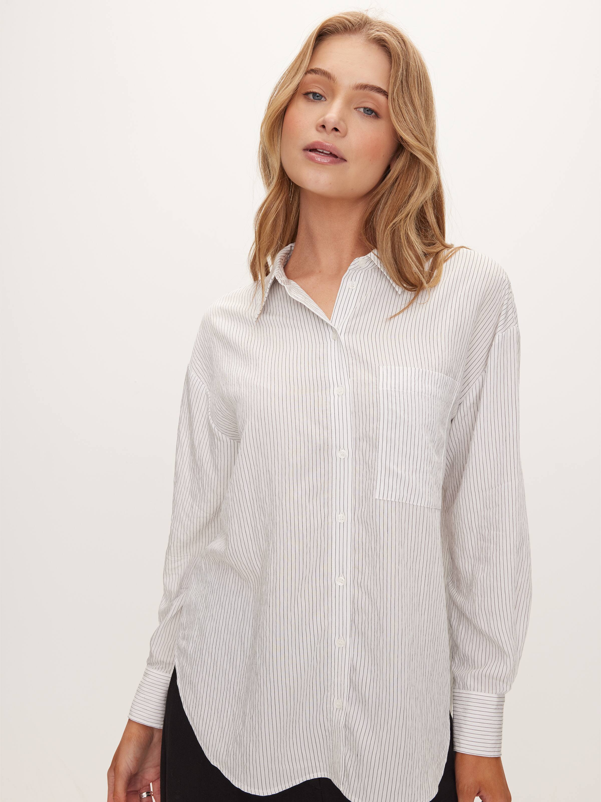 Violet Long Sleeve Crinkle Shirt