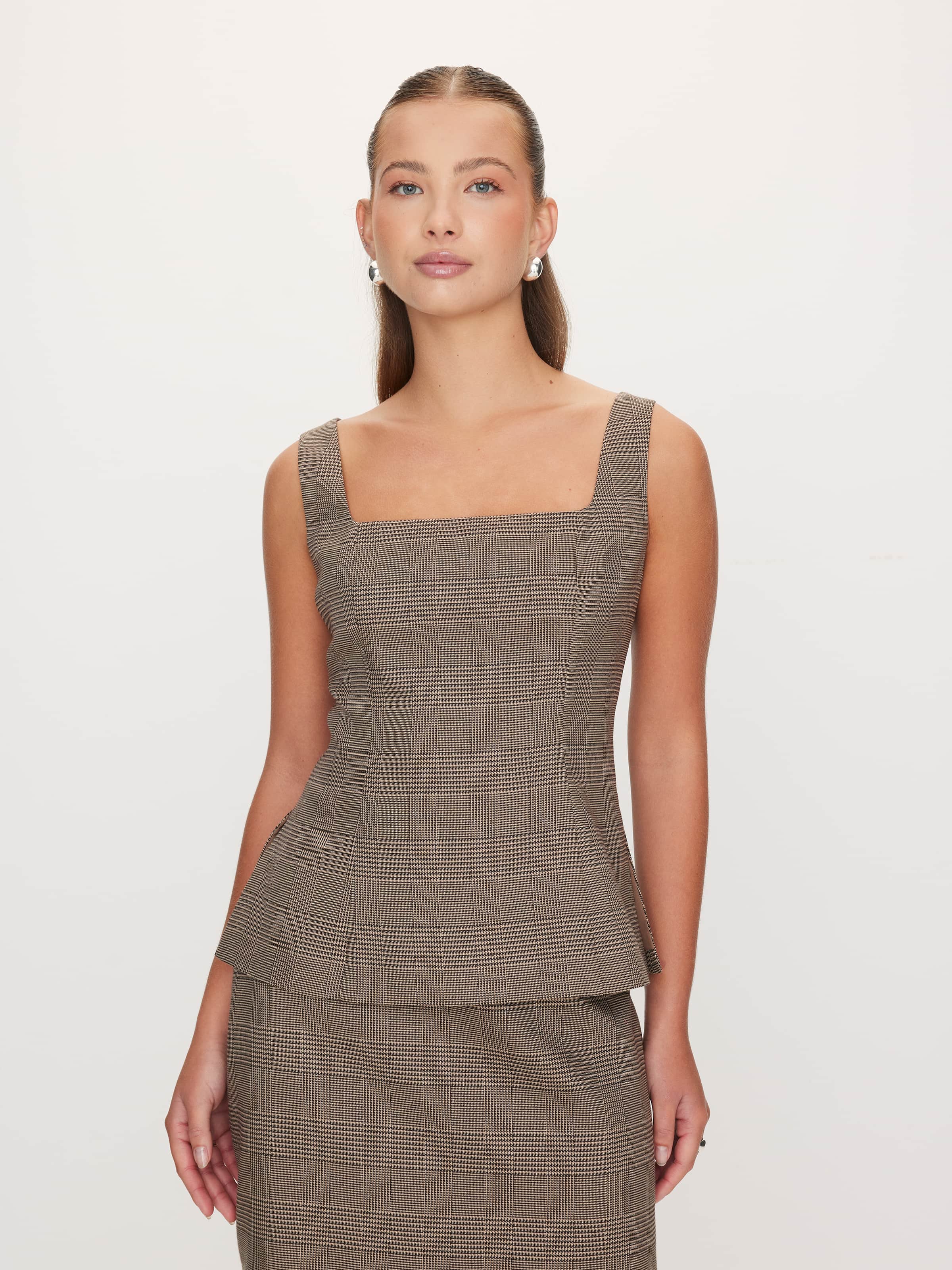 Martha Check Bustier