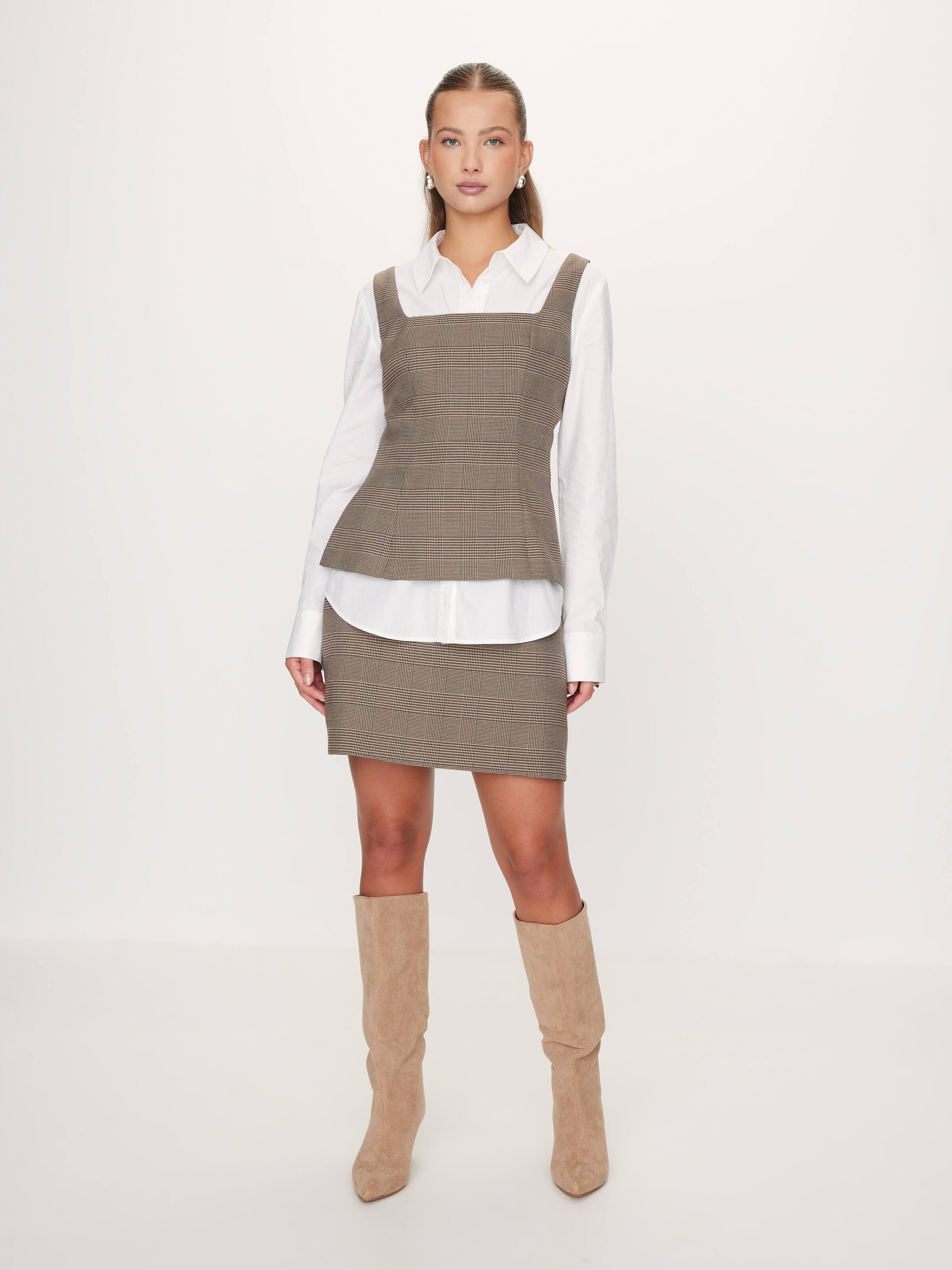 Martha Check Bustier