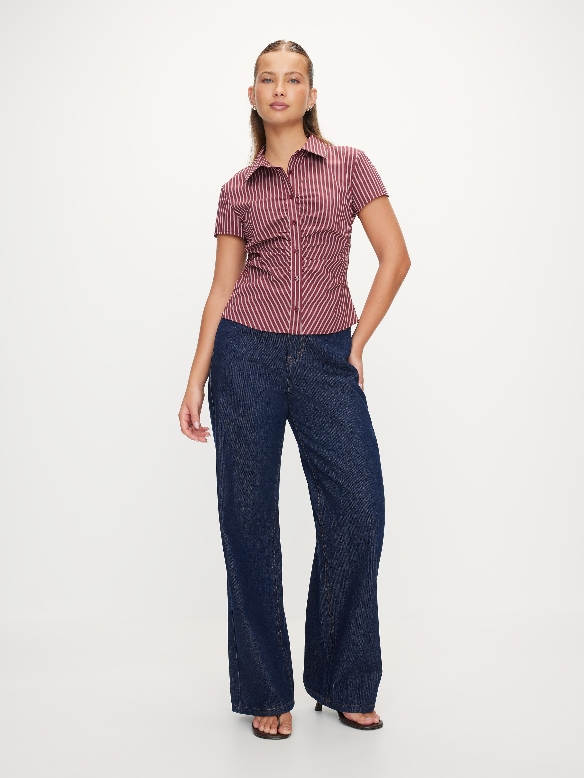 Gabbie Short Sleeve Gathered Shirt