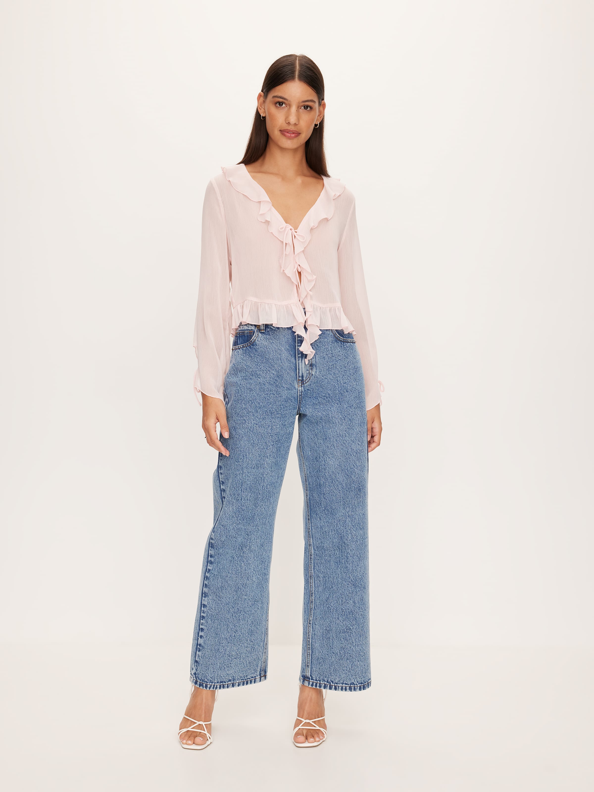 Kate Ruffle Long Sleeve Top