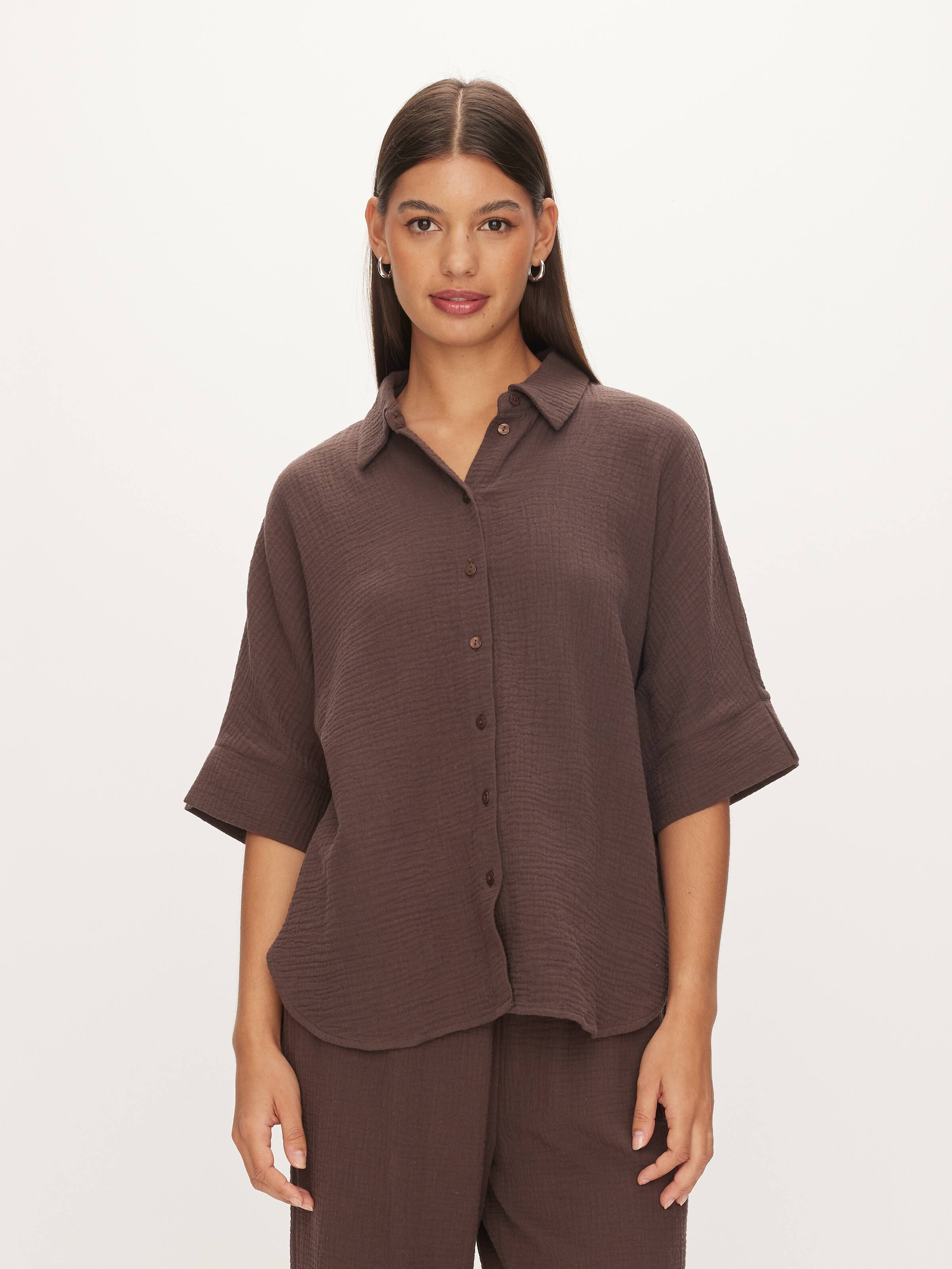 Megan Short Sleeve Waffle Shirt